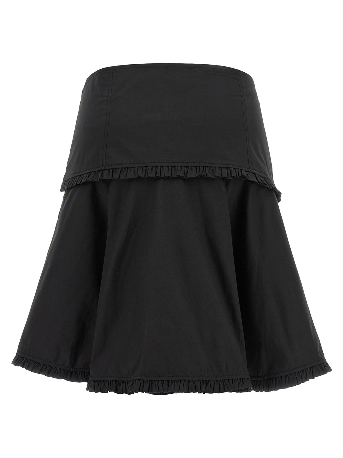 Ganni Women Black Stretch Cotton Skirt GANNI