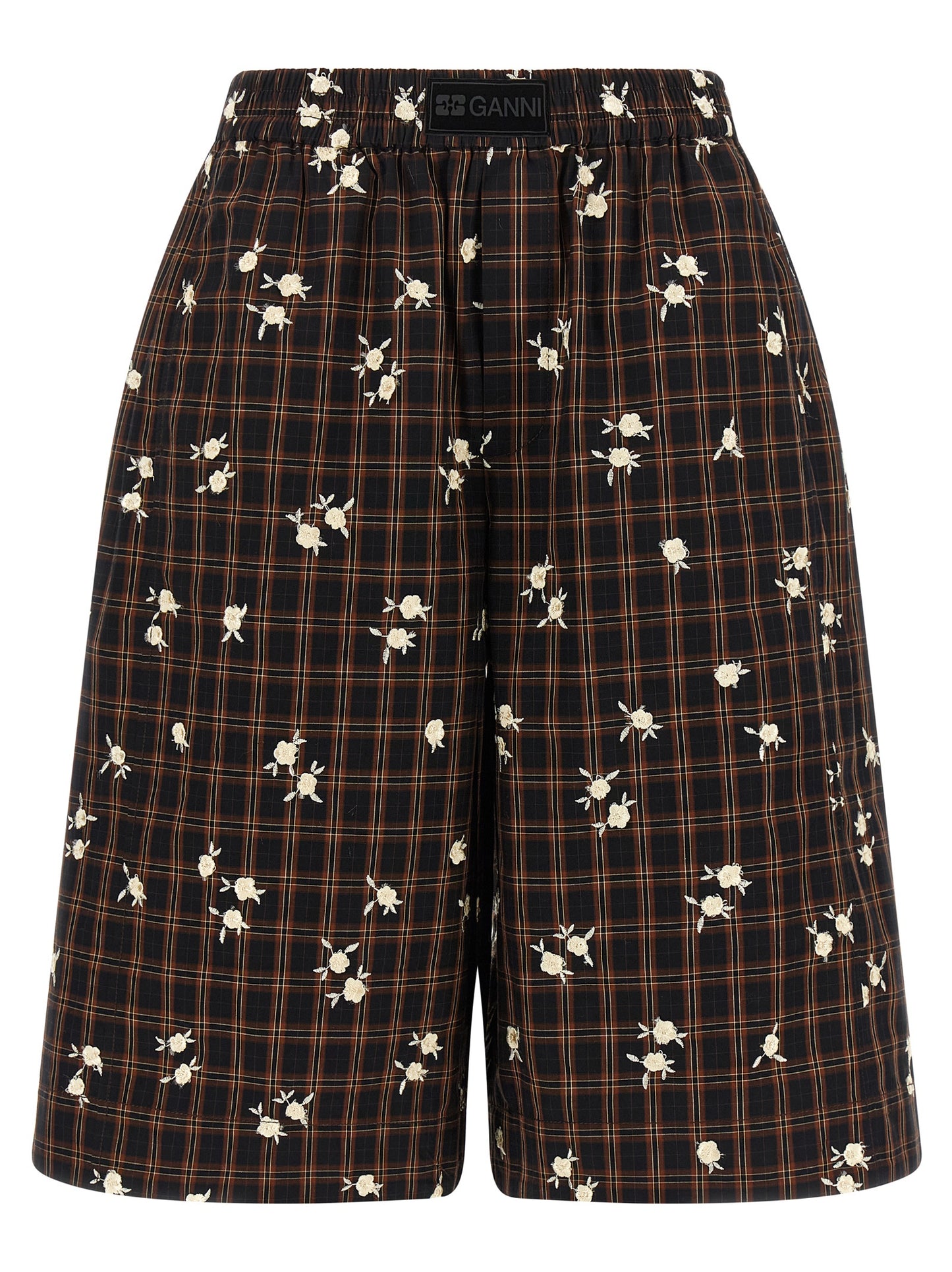 Ganni Women 'Check Flower' Bermuda Shorts GANNI