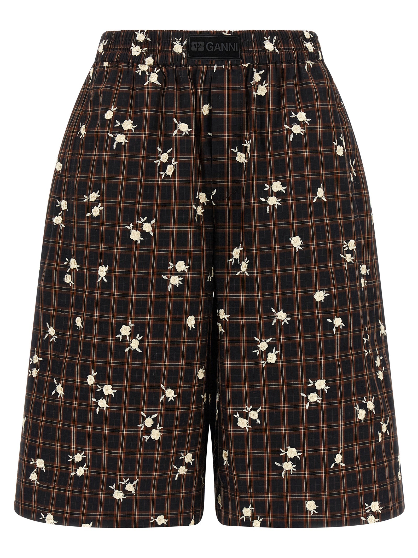 Ganni Women 'Check Flower' Bermuda Shorts GANNI