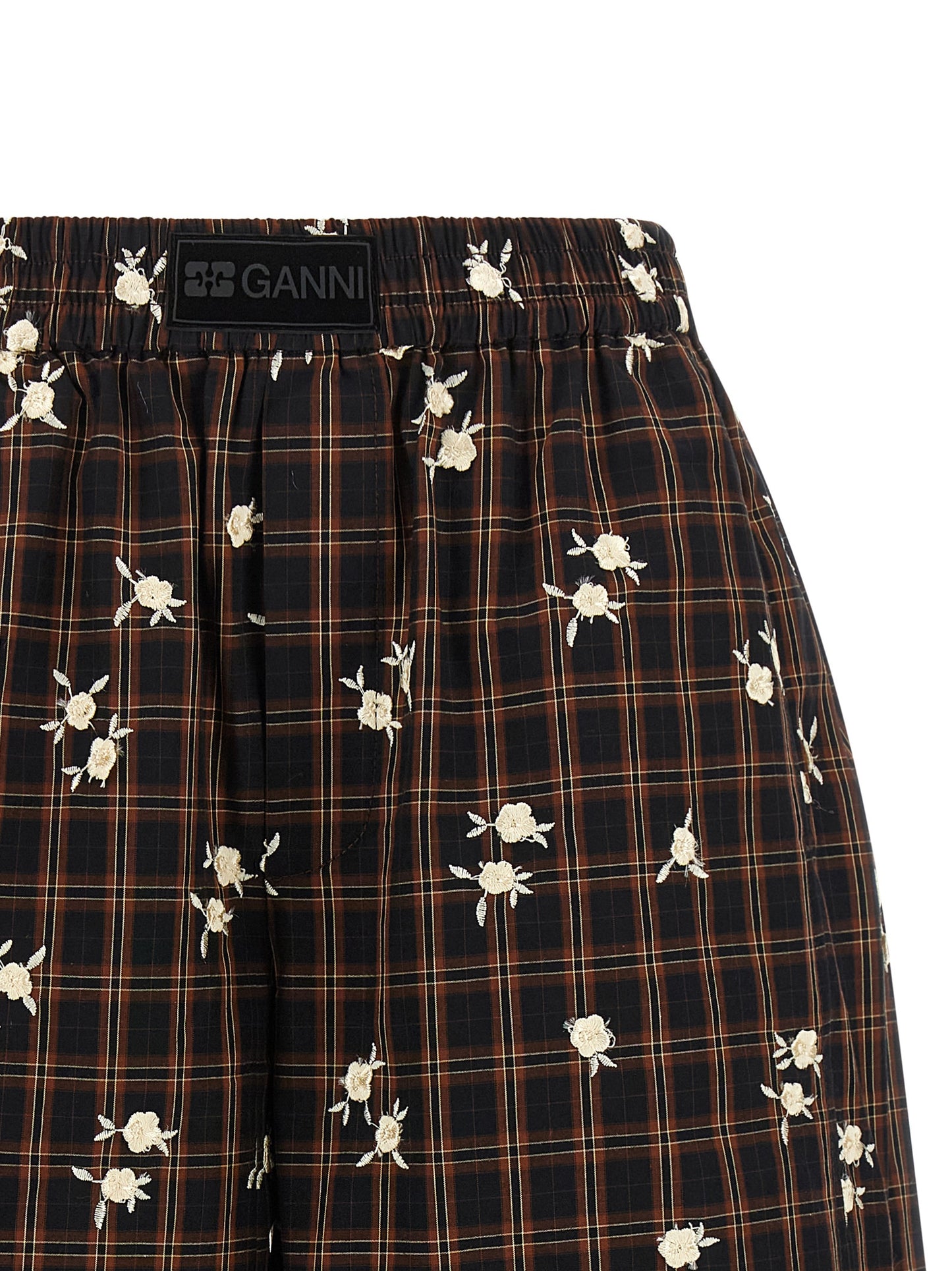 Ganni Women 'Check Flower' Bermuda Shorts GANNI