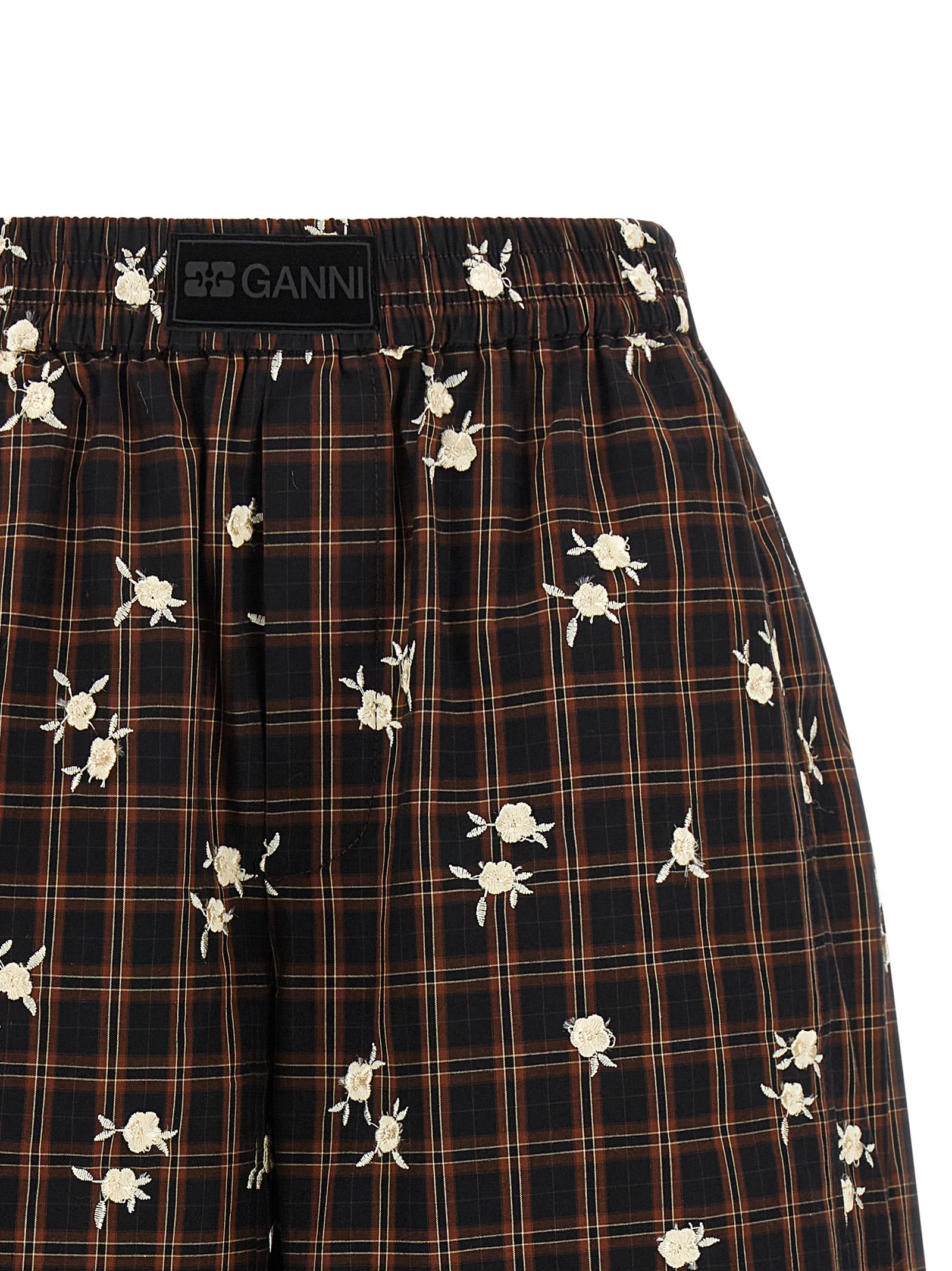 Ganni Women 'Check Flower' Bermuda Shorts GANNI