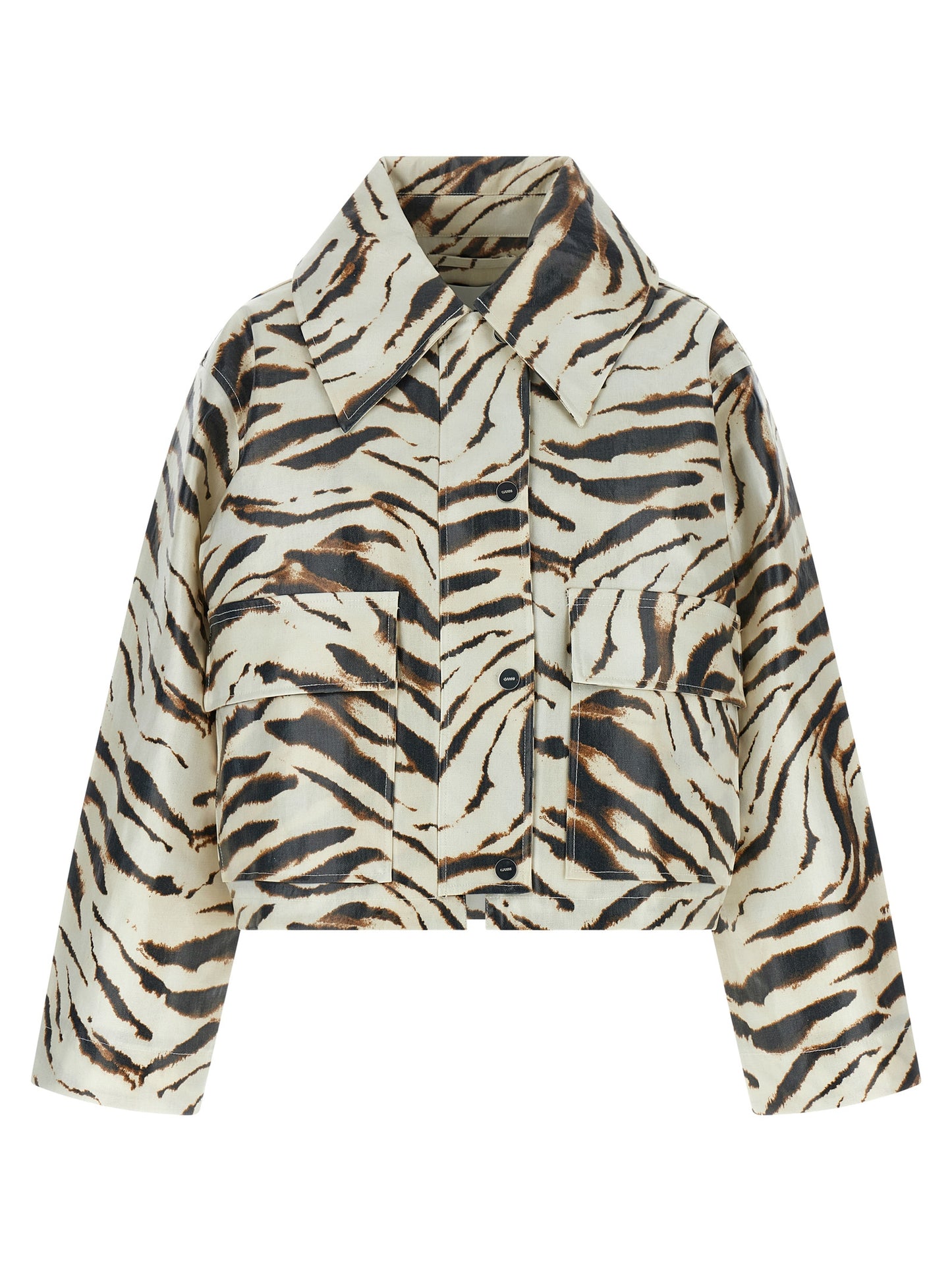 Ganni Women Laminated Fabric Jacket GANNI