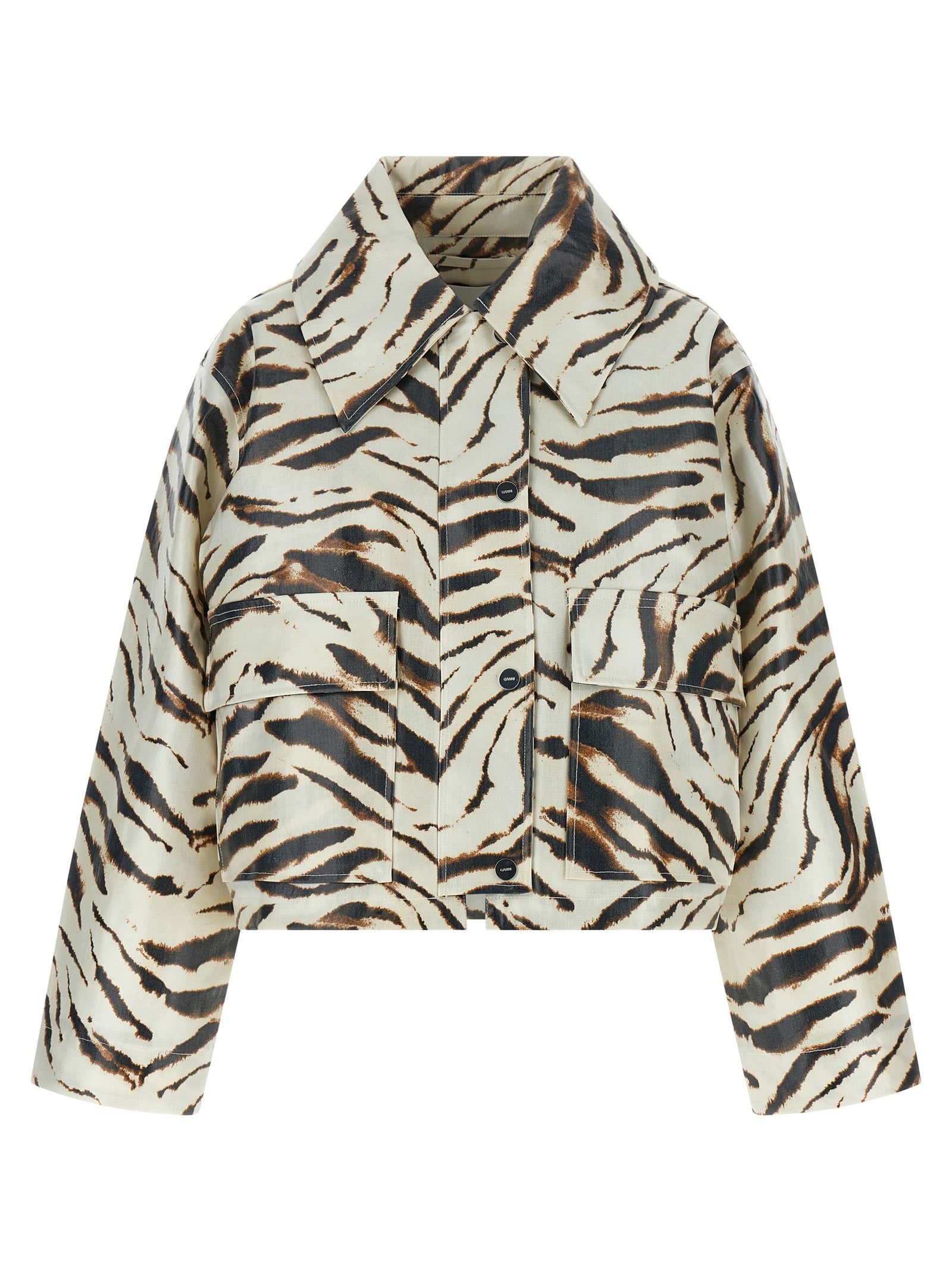 Ganni Women Laminated Fabric Jacket GANNI