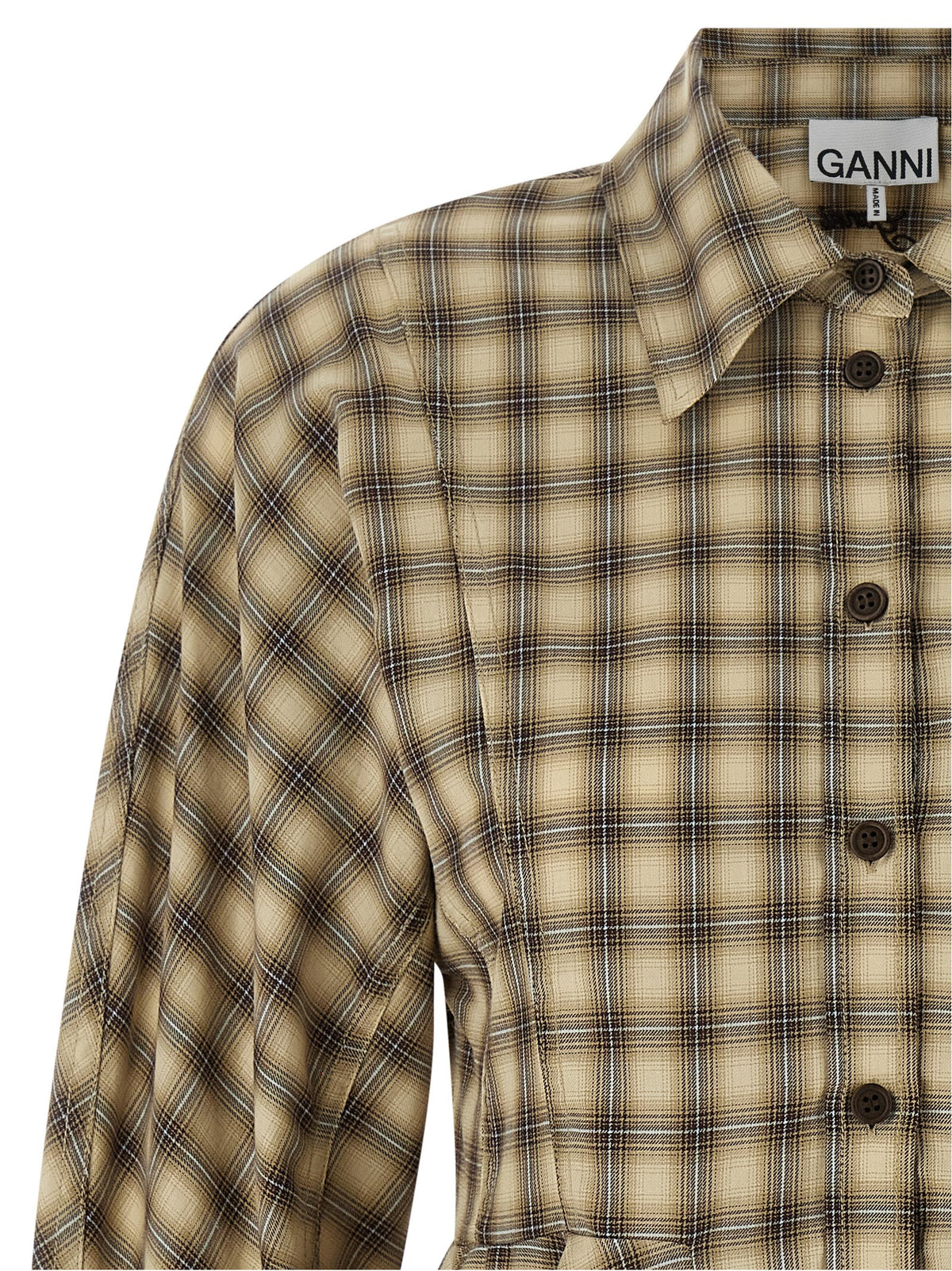 Ganni Women 'Check Flannel Peplum' Shirt GANNI