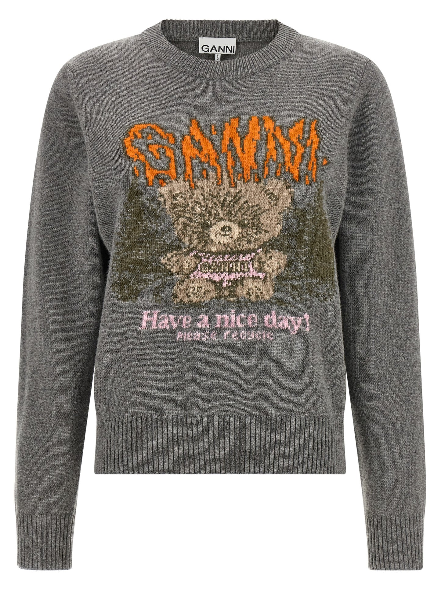 Ganni Women Sweater With Front Intarsia GANNI