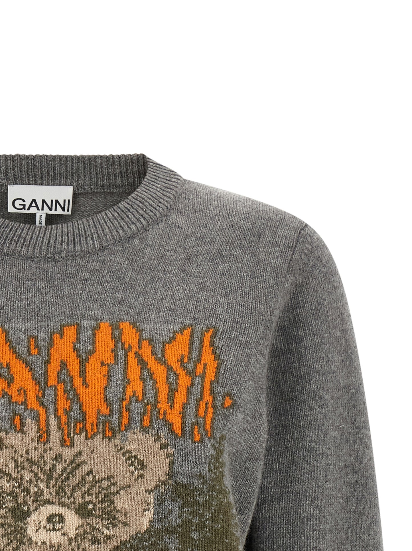 Ganni Women Sweater With Front Intarsia GANNI