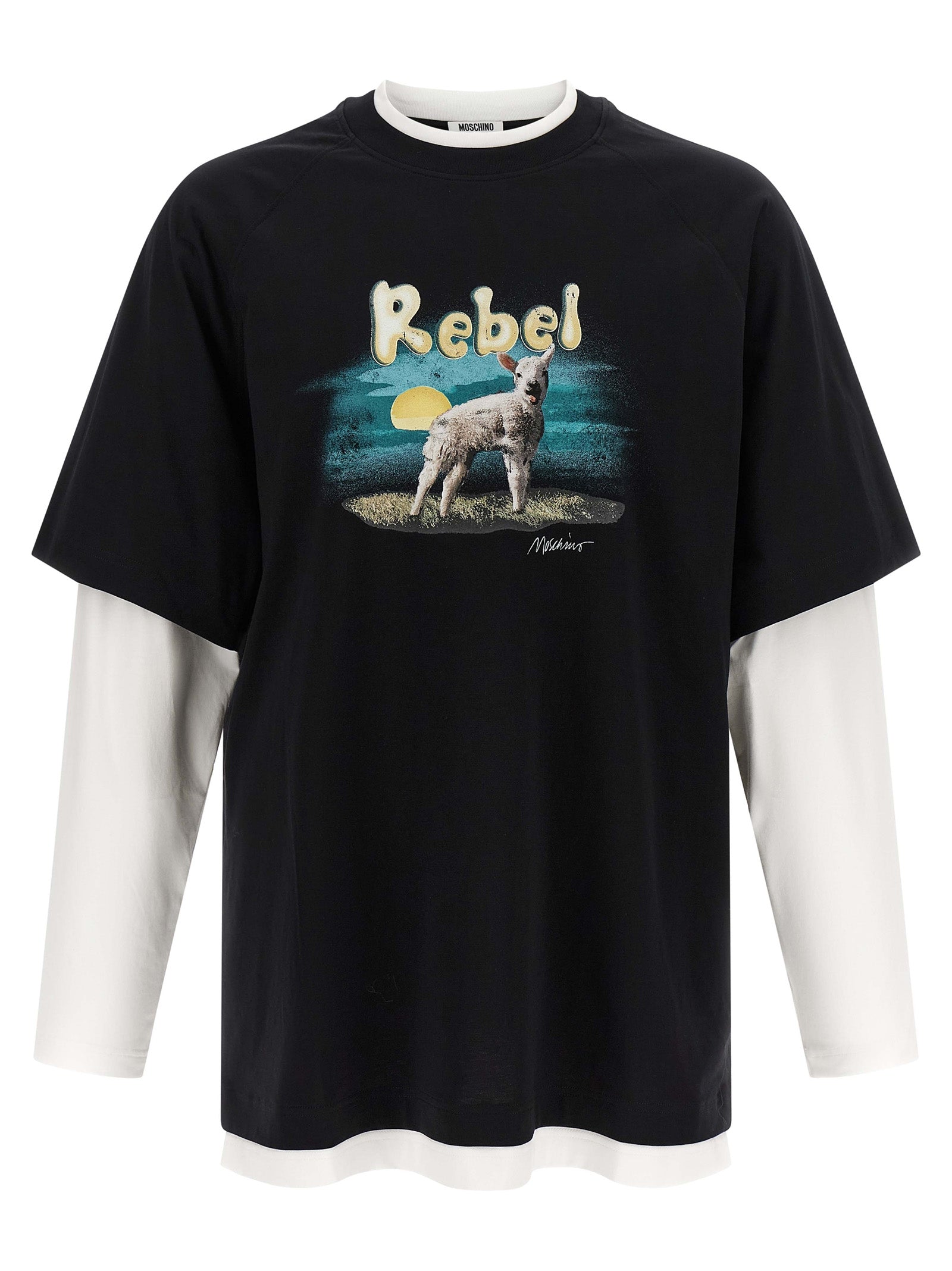 Moschino Men Double Layer 'Rebel' T-Shirt MOSCHINO