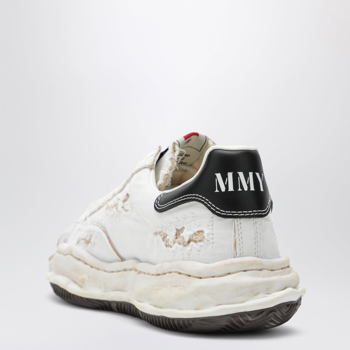 Maison Mihara Yasuhiro Blakey Sneakers In White Canvas With Worn Effect Men MAISON MIHARA YASUHIRO