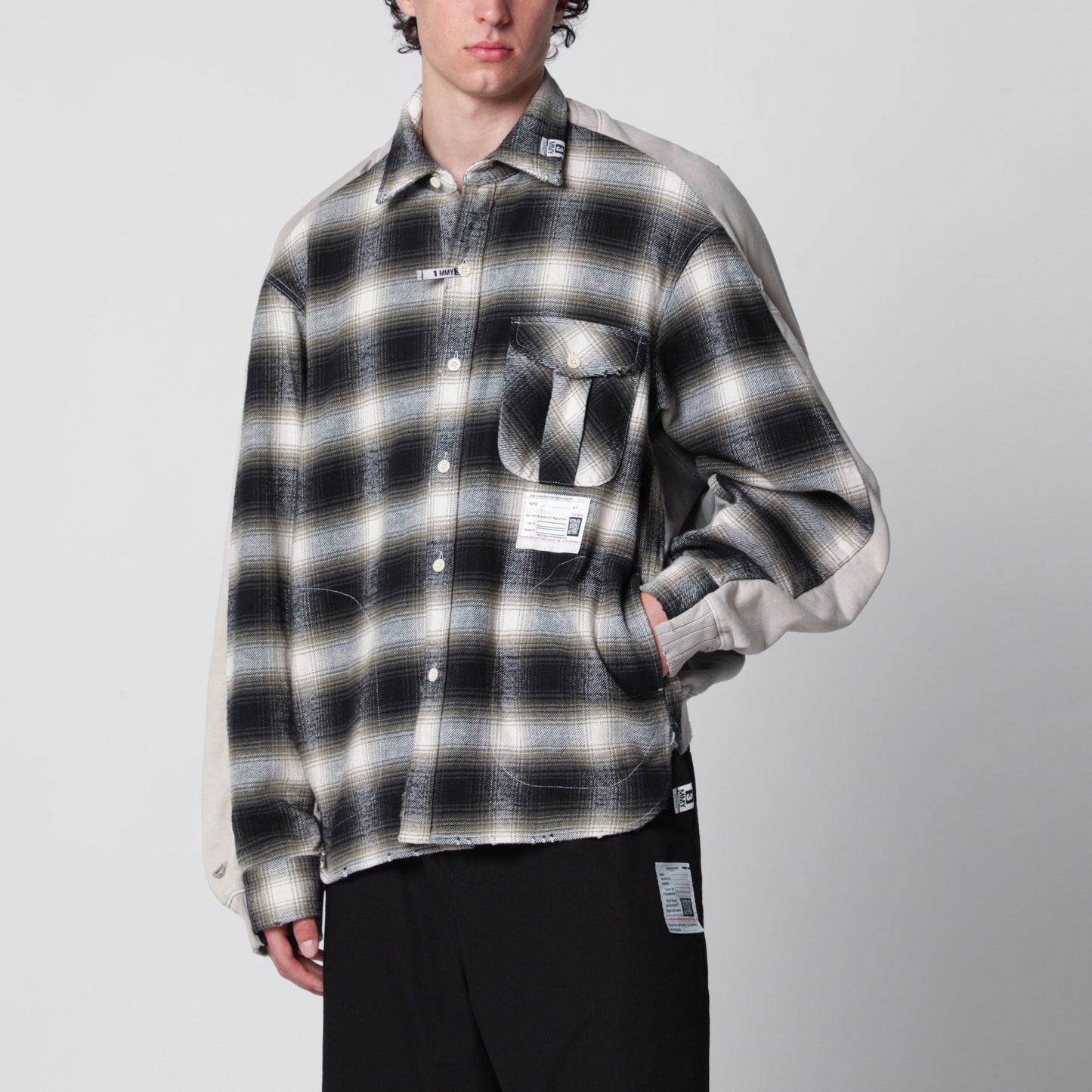 Maison Mihara Yasuhiro Reversible Shirt Jacket In Black/White French Terry Men MAISON MIHARA YASUHIRO