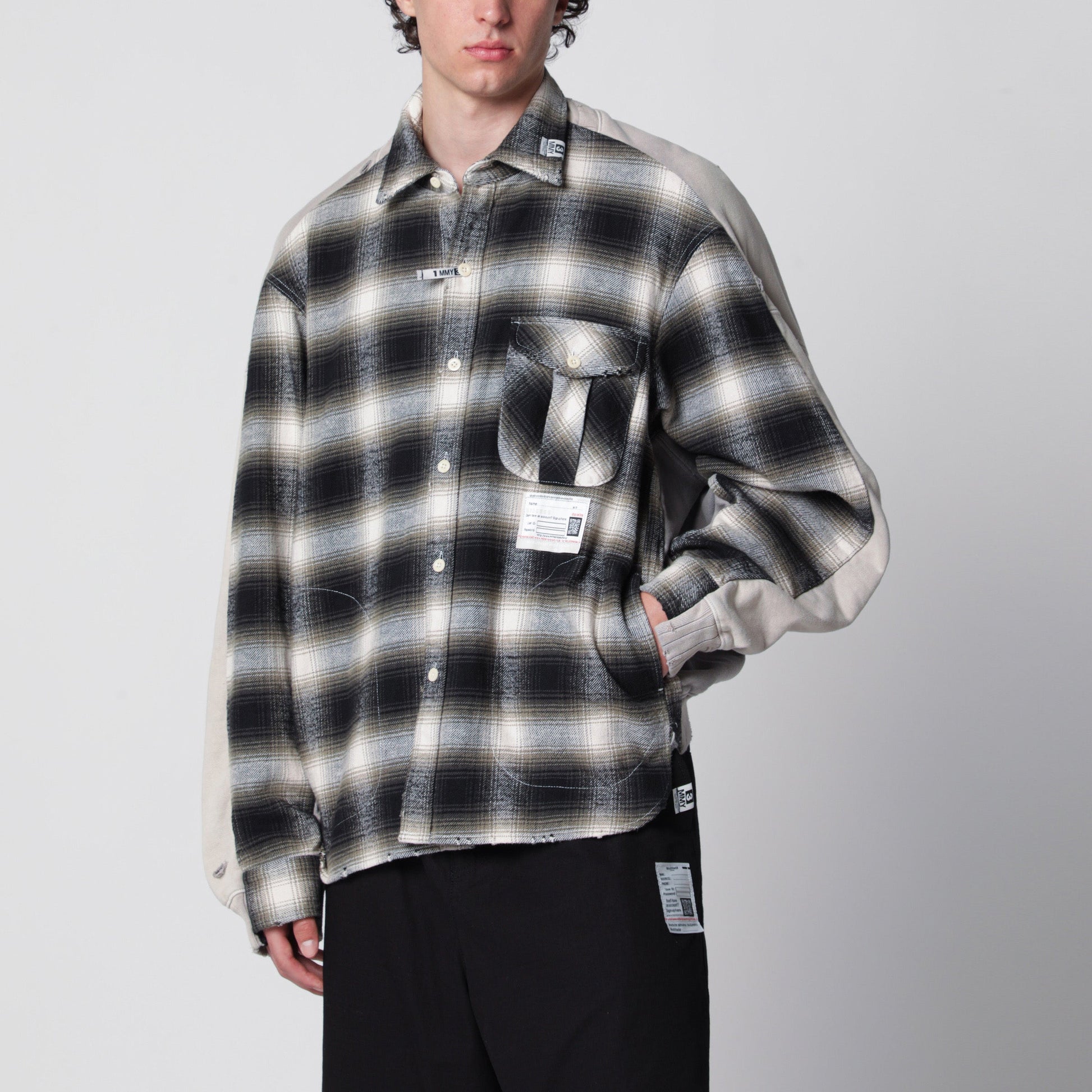 Maison Mihara Yasuhiro Reversible Shirt Jacket In Black/White French Terry Men MAISON MIHARA YASUHIRO