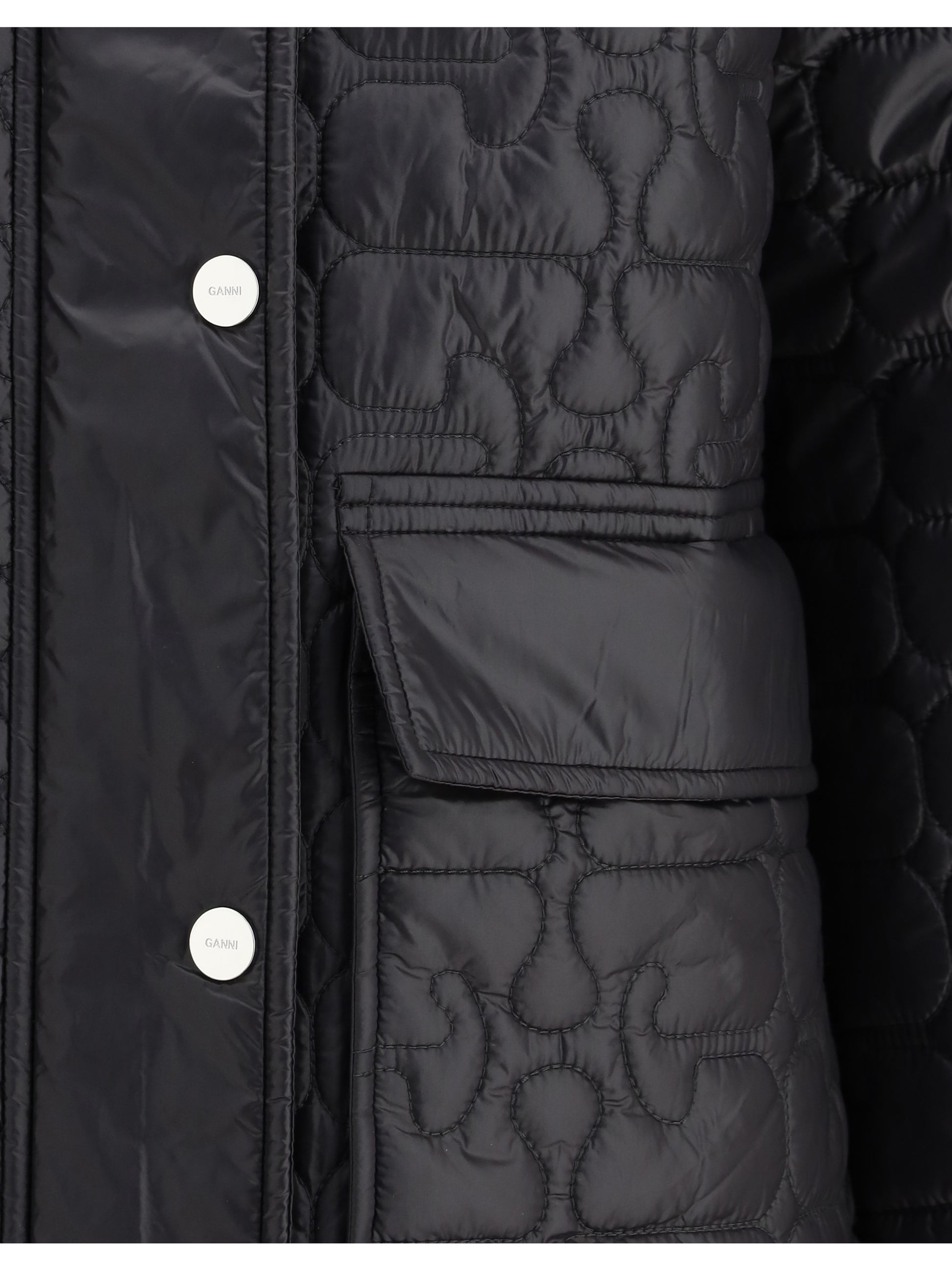 Ganni Women Glossy Finish Down Jacket GANNI