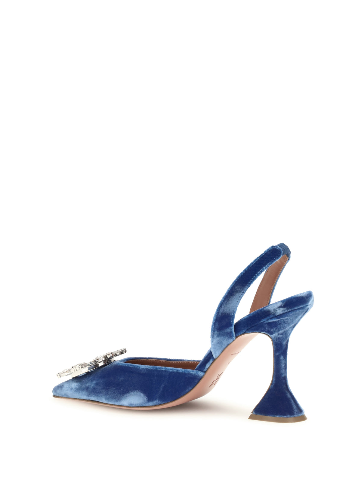 Amina Muaddi Women Begum Velvet Slingback Sandals AMINA MUADDI