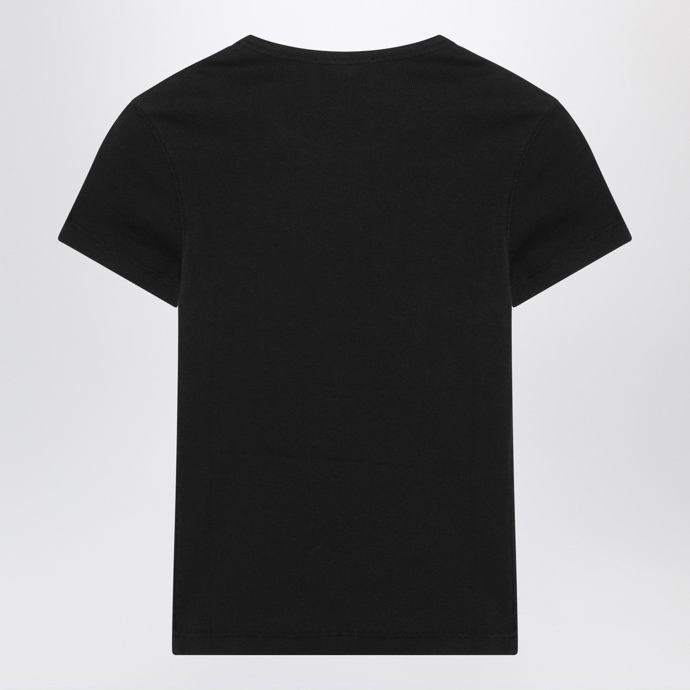 Diesel Black T-Shirt With Metallic Oval D Women DIESEL