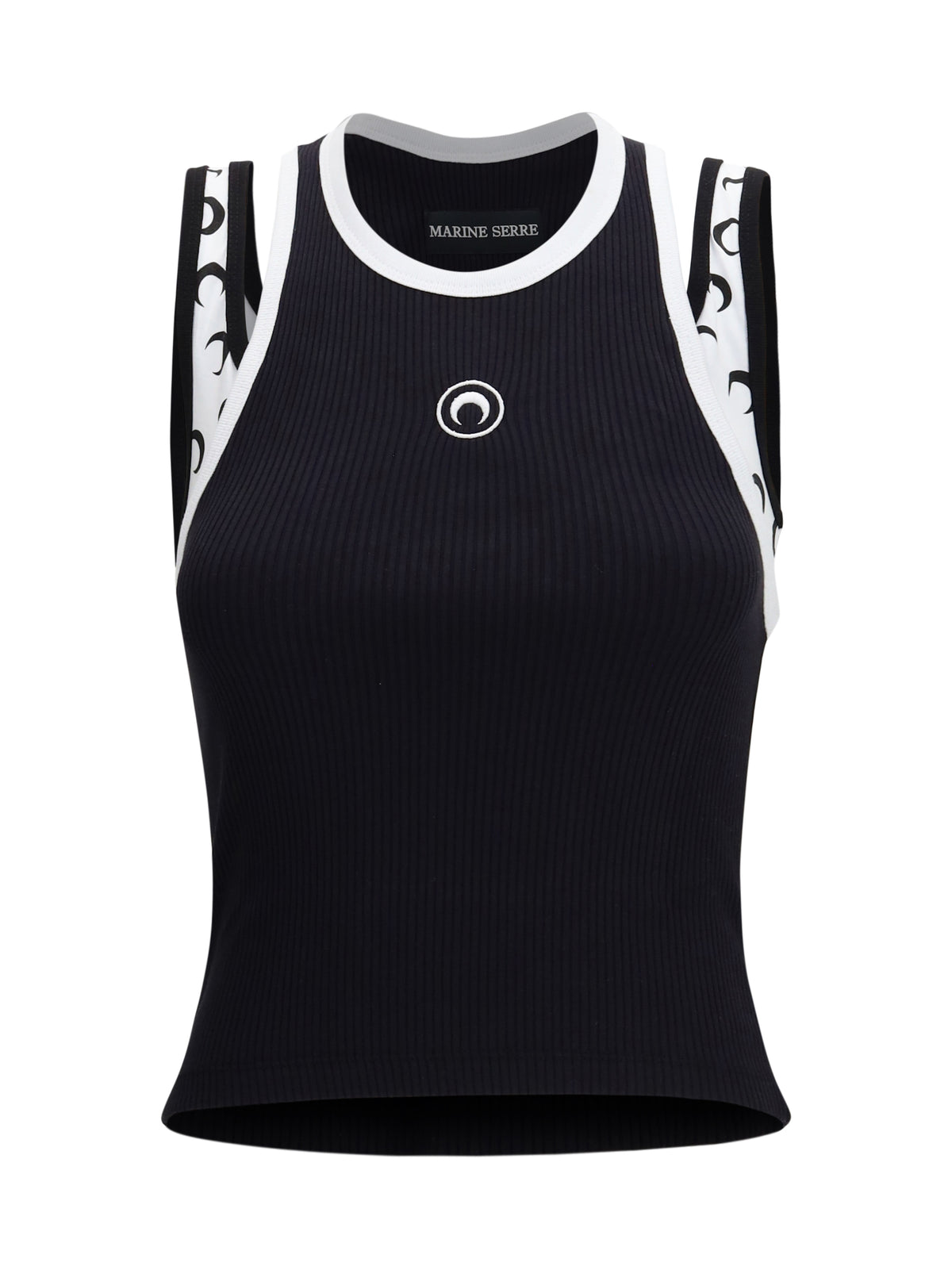 Marine Serre Women Layered Cotton Jersey Tank Top MARINE SERRE