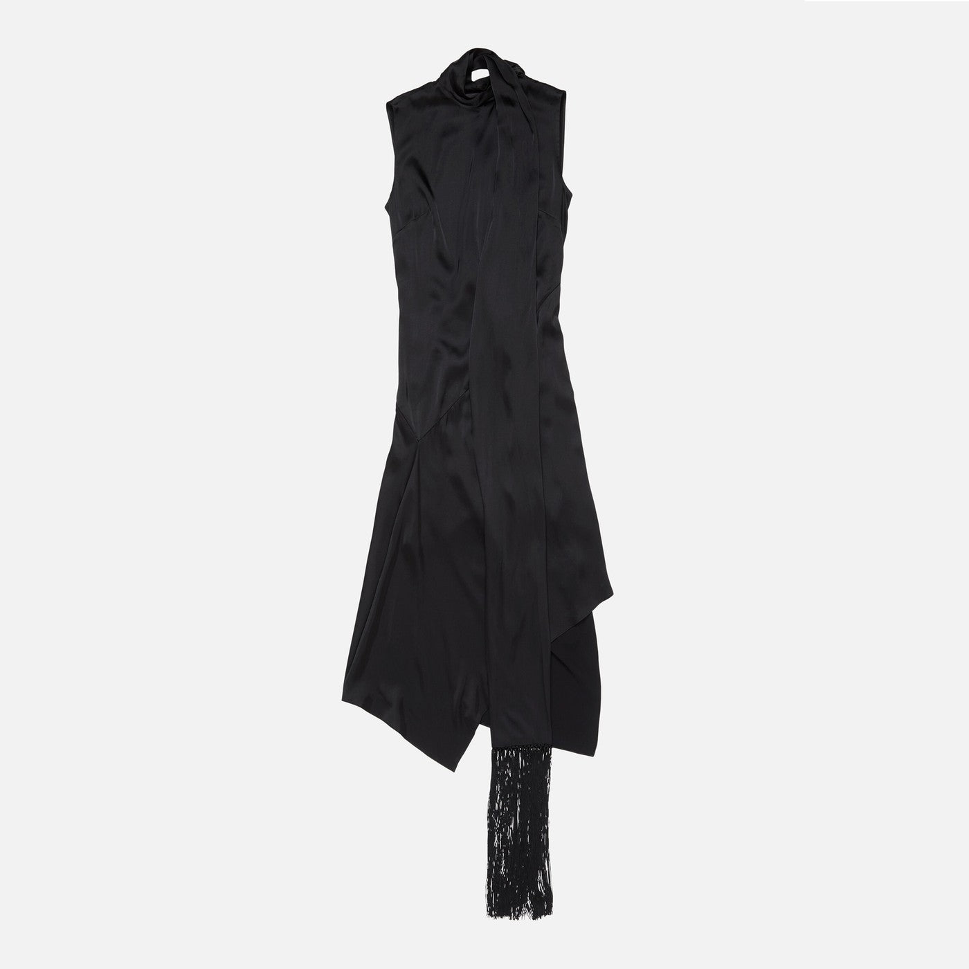 Acne Studios Black Satin Dress With Scarf Women ACNE STUDIOS