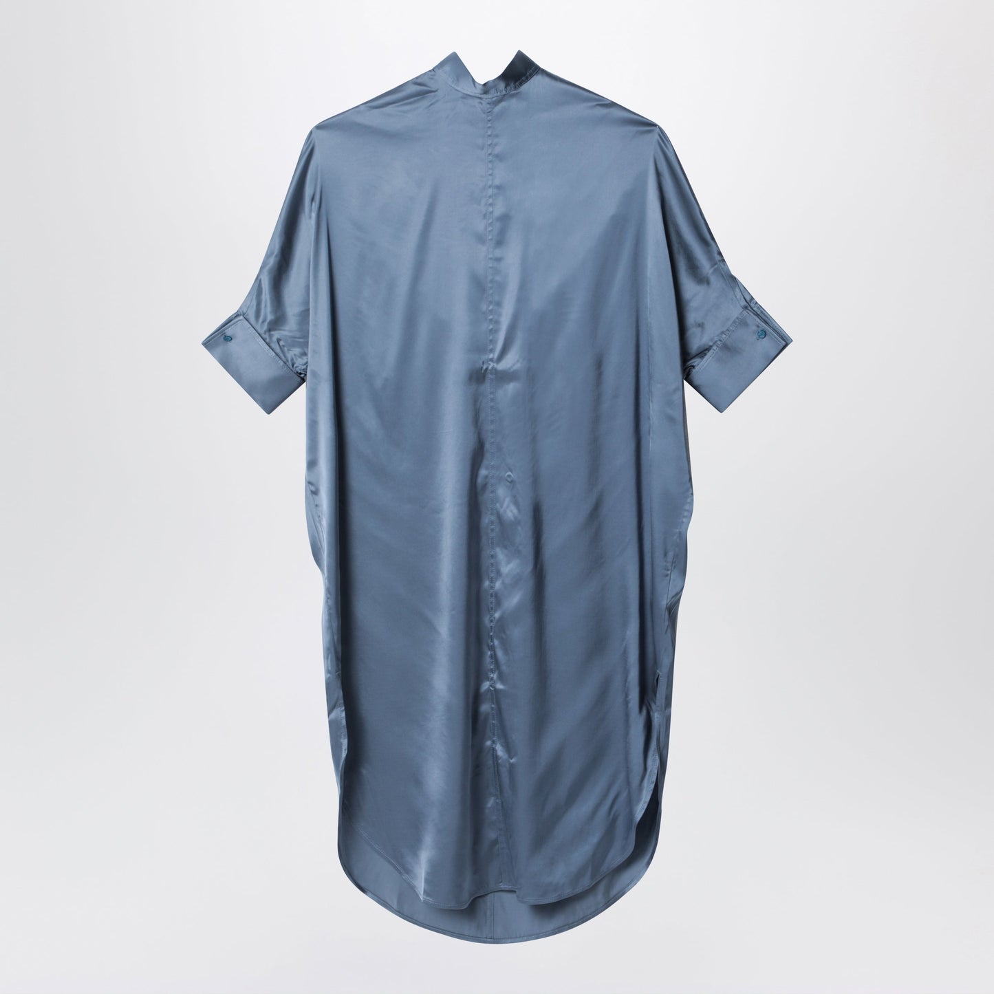 Acne Studios Satin Tunic Dress Dirty Blue Women ACNE STUDIOS