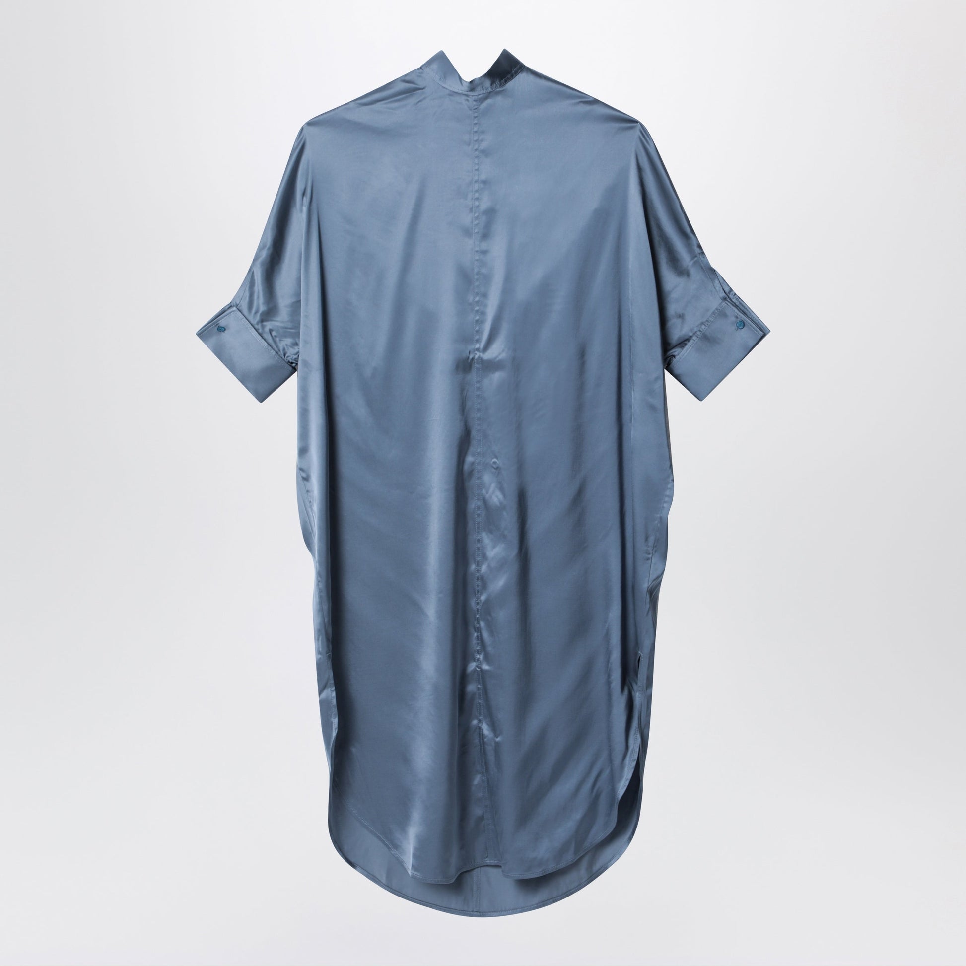 Acne Studios Satin Tunic Dress Dirty Blue Women ACNE STUDIOS