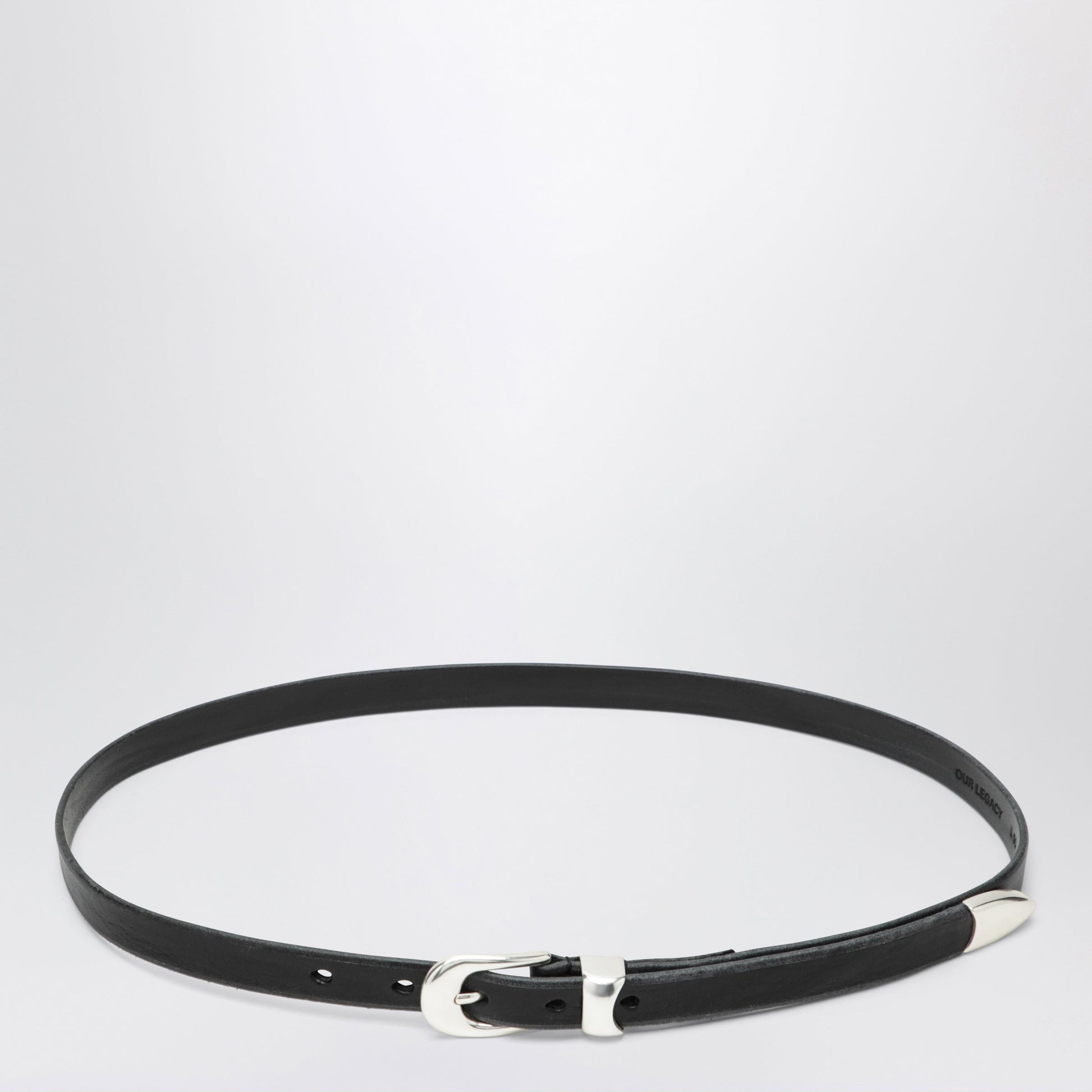 Our Legacy Olega Belt In Black Calfskin Leather Men OUR LEGACY