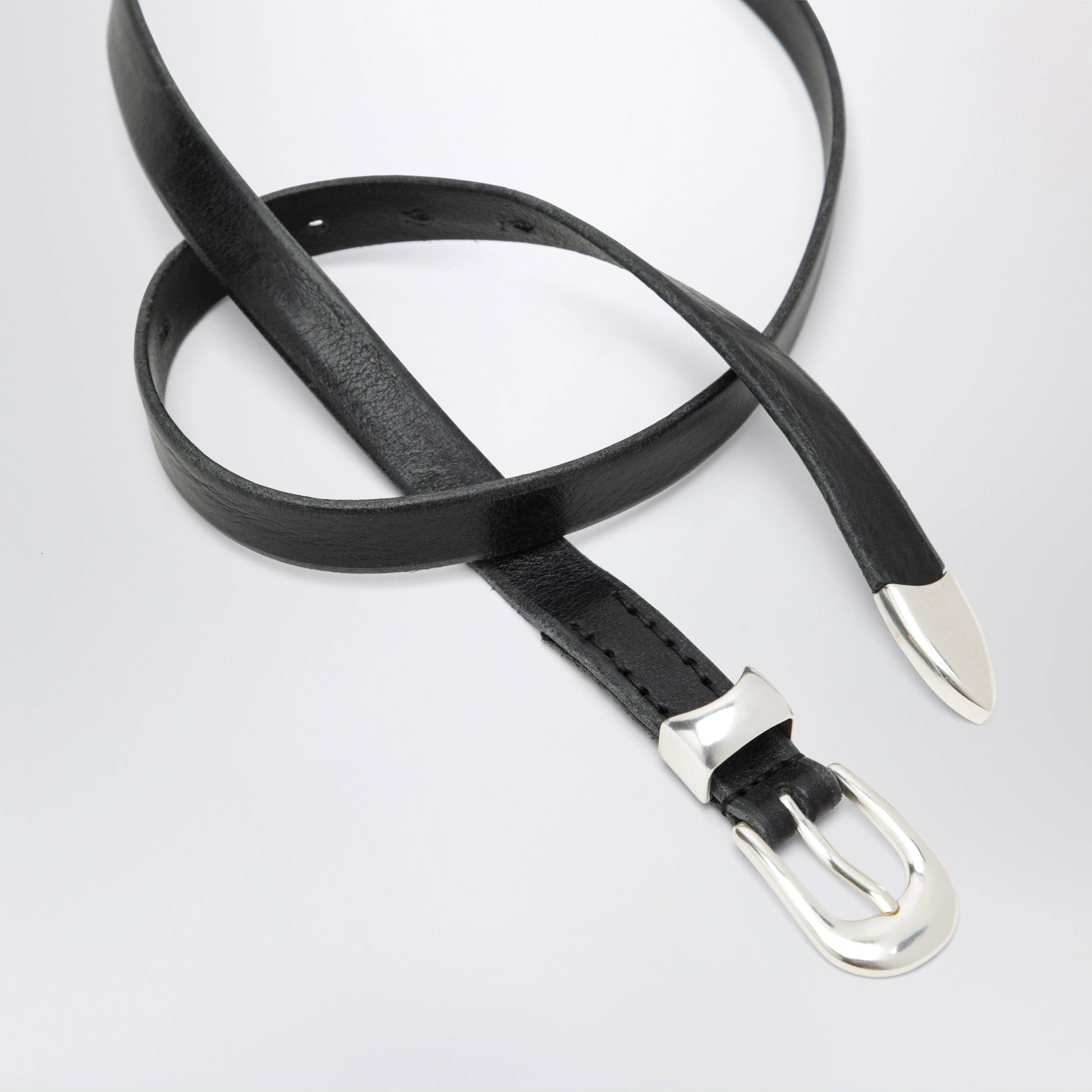Our Legacy Olega Belt In Black Calfskin Leather Men OUR LEGACY