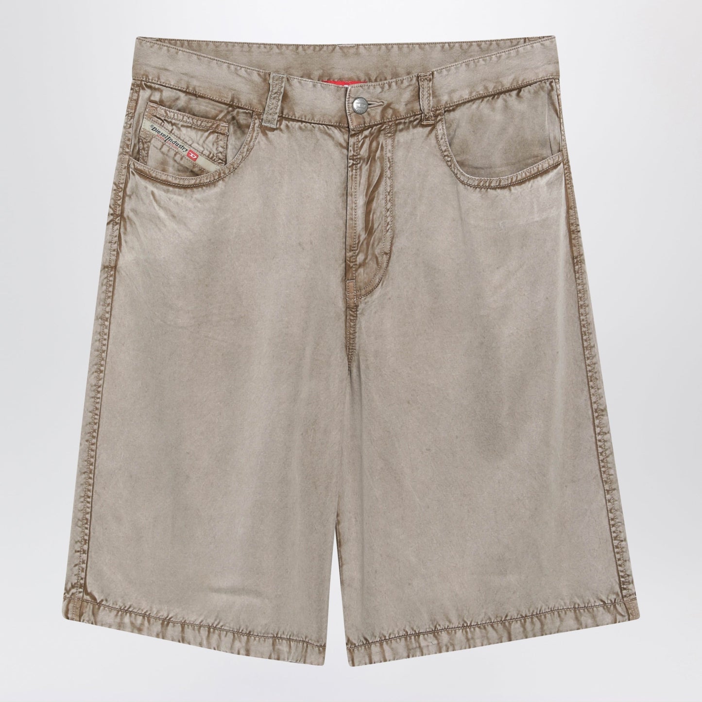 Diesel Beige Viscose Bermuda Shorts Women DIESEL