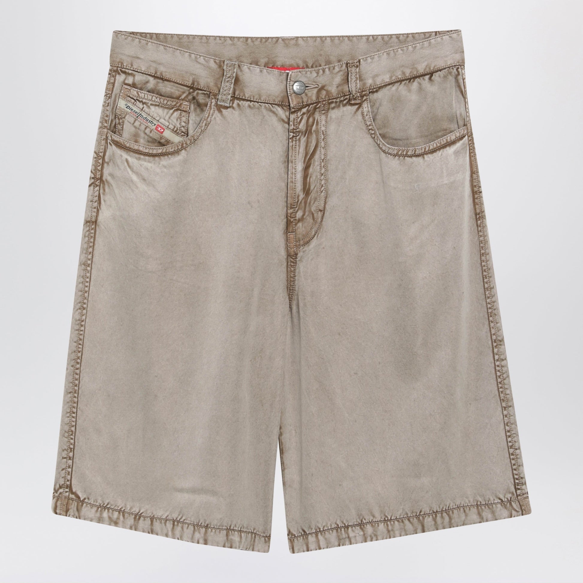 Diesel Beige Viscose Bermuda Shorts Women DIESEL