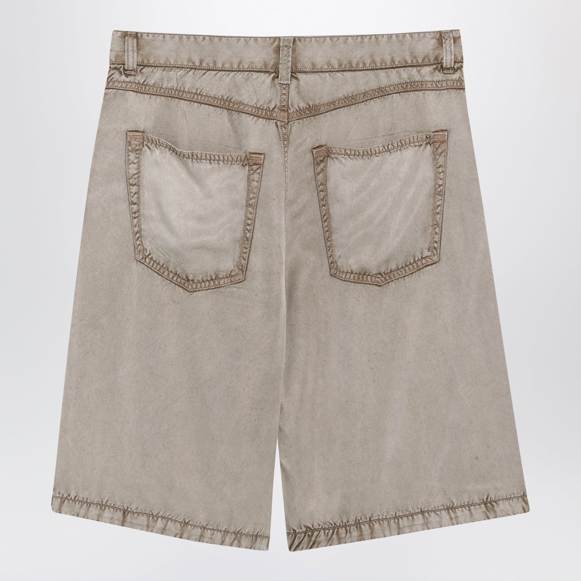 Diesel Beige Viscose Bermuda Shorts Women DIESEL