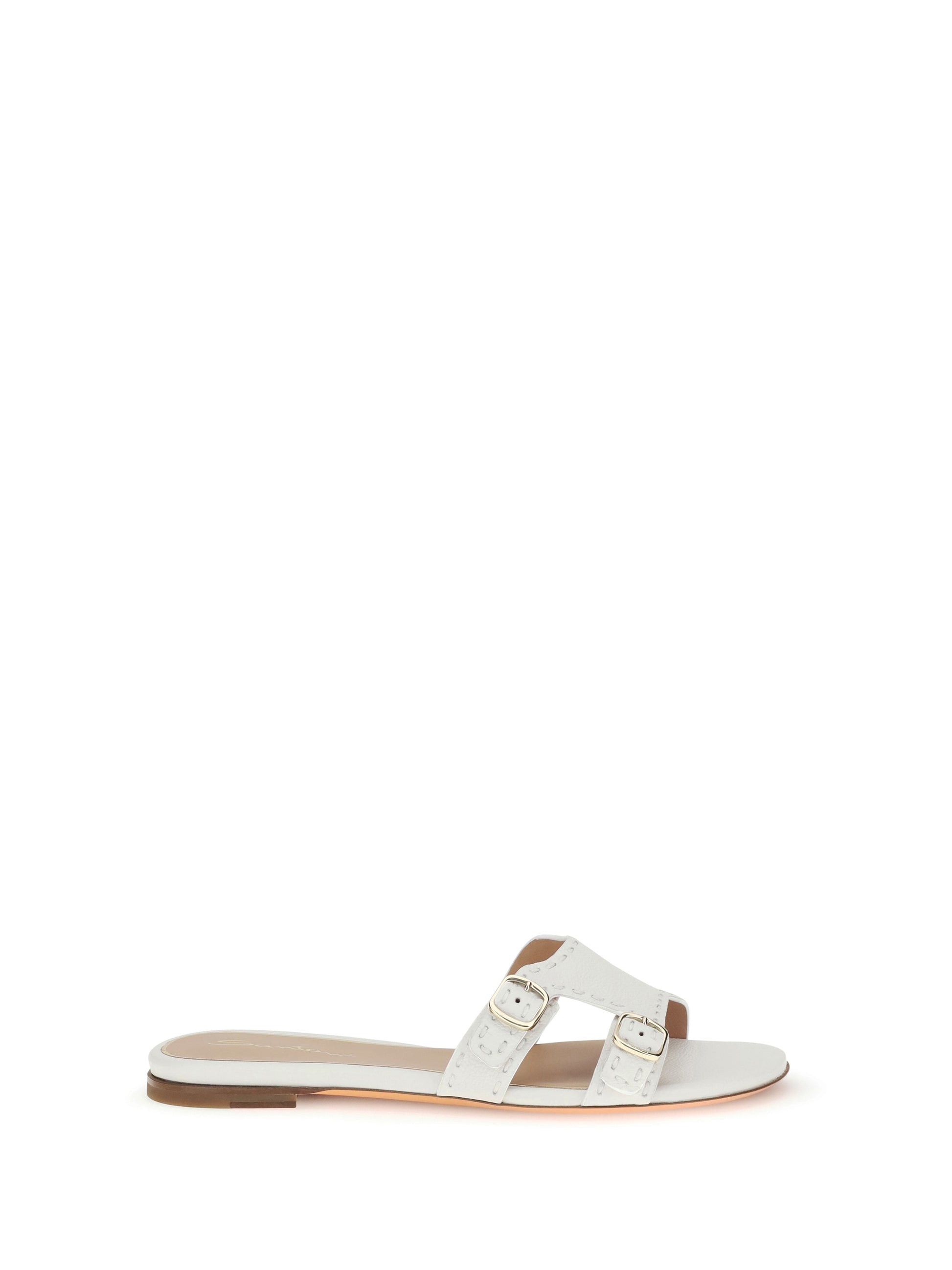 Santoni Women Low Leather Sandals SANTONI