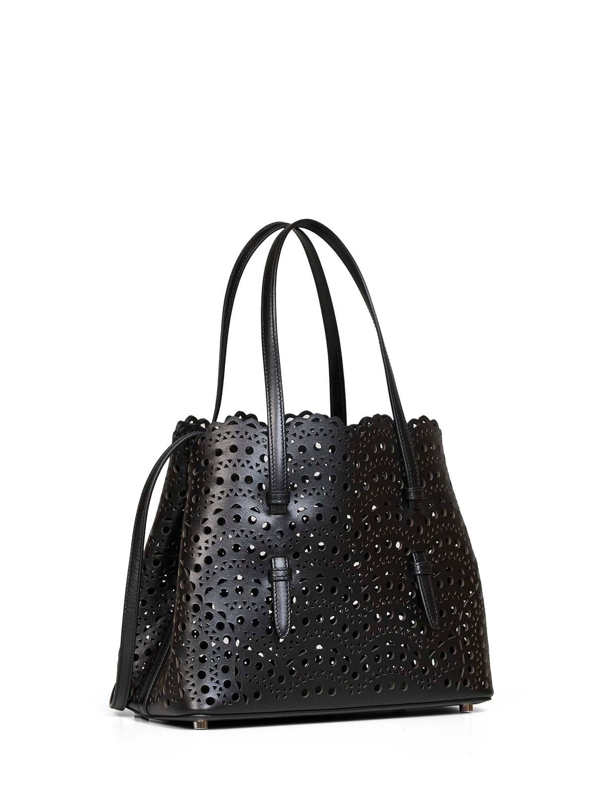 Alaïa Women Black Mina 25 Medium Tote Bag ALAIA