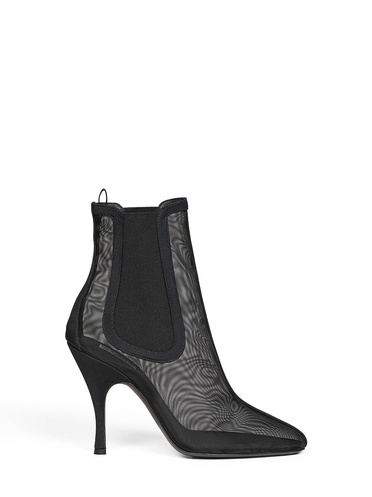 Alaïa Women Black Mesh Heeled Chelsea Boots ALAIA
