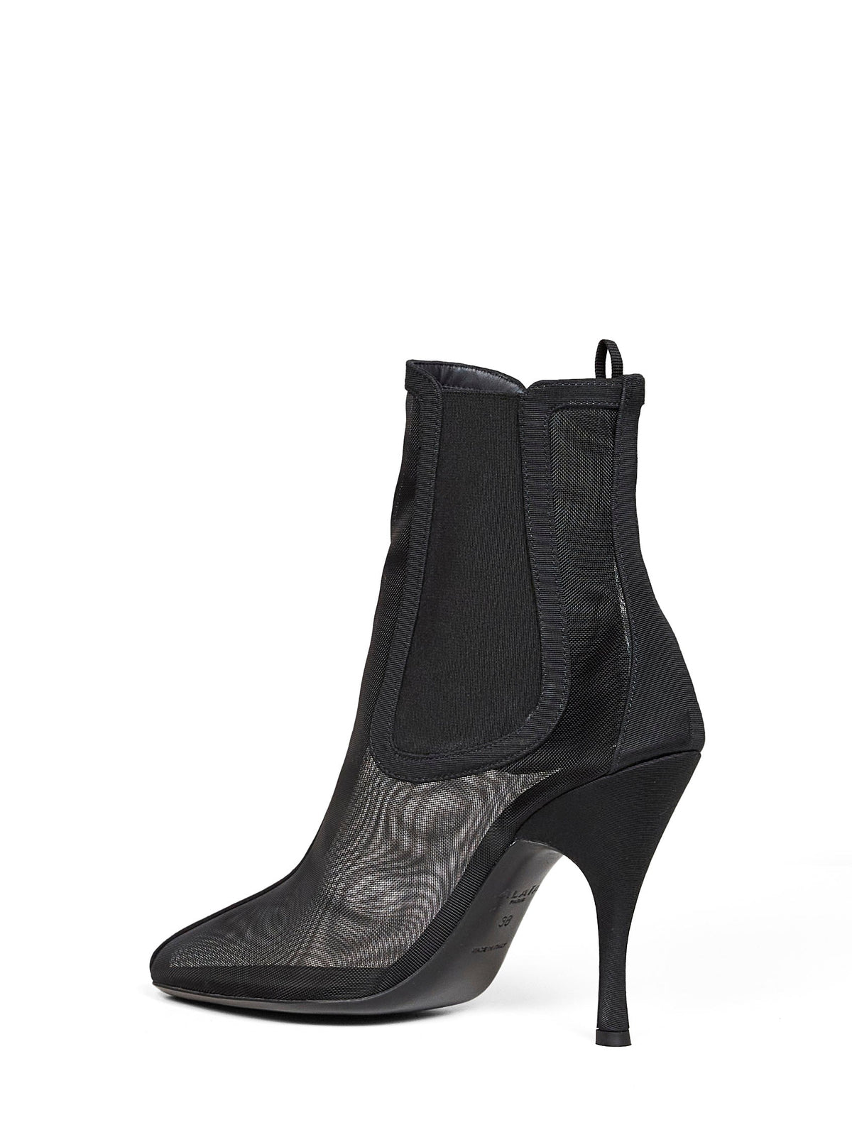 Alaïa Women Black Mesh Heeled Chelsea Boots ALAIA