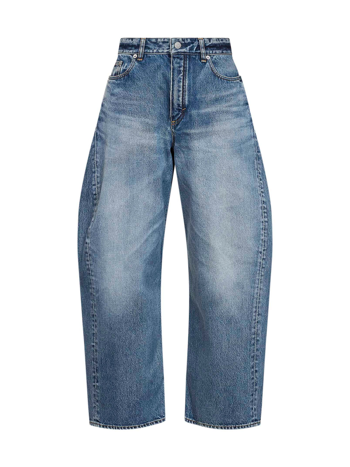 Alaïa Women Faded Blue Denim Rodeo Jeans ALAIA