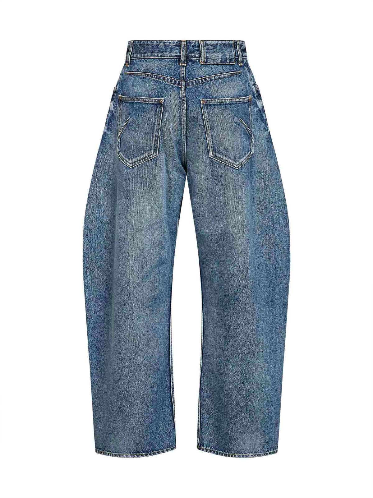 Alaïa Women Faded Blue Denim Rodeo Jeans ALAIA