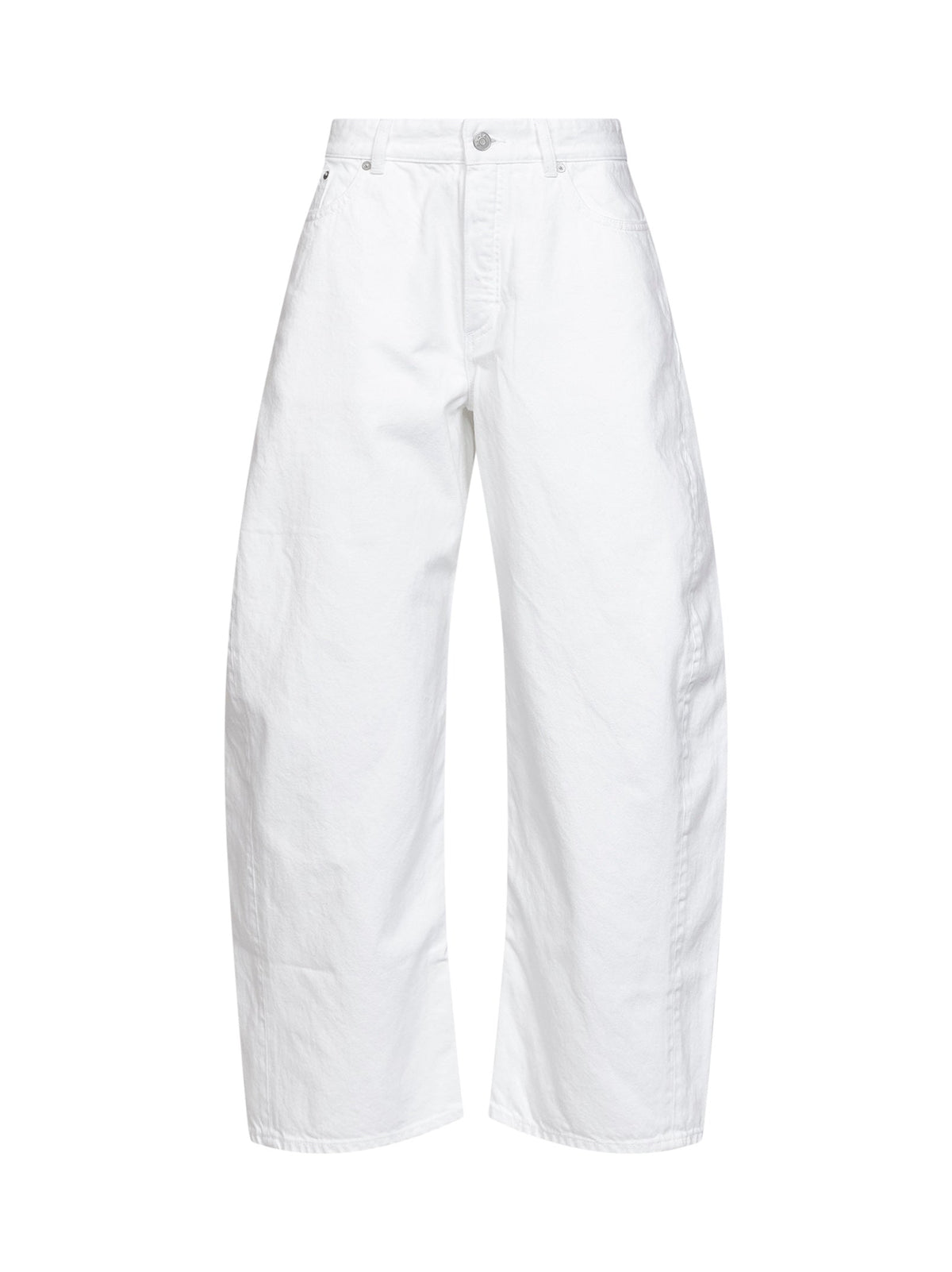 Alaïa Women White Cotton Denim Rodeo Jeans ALAIA