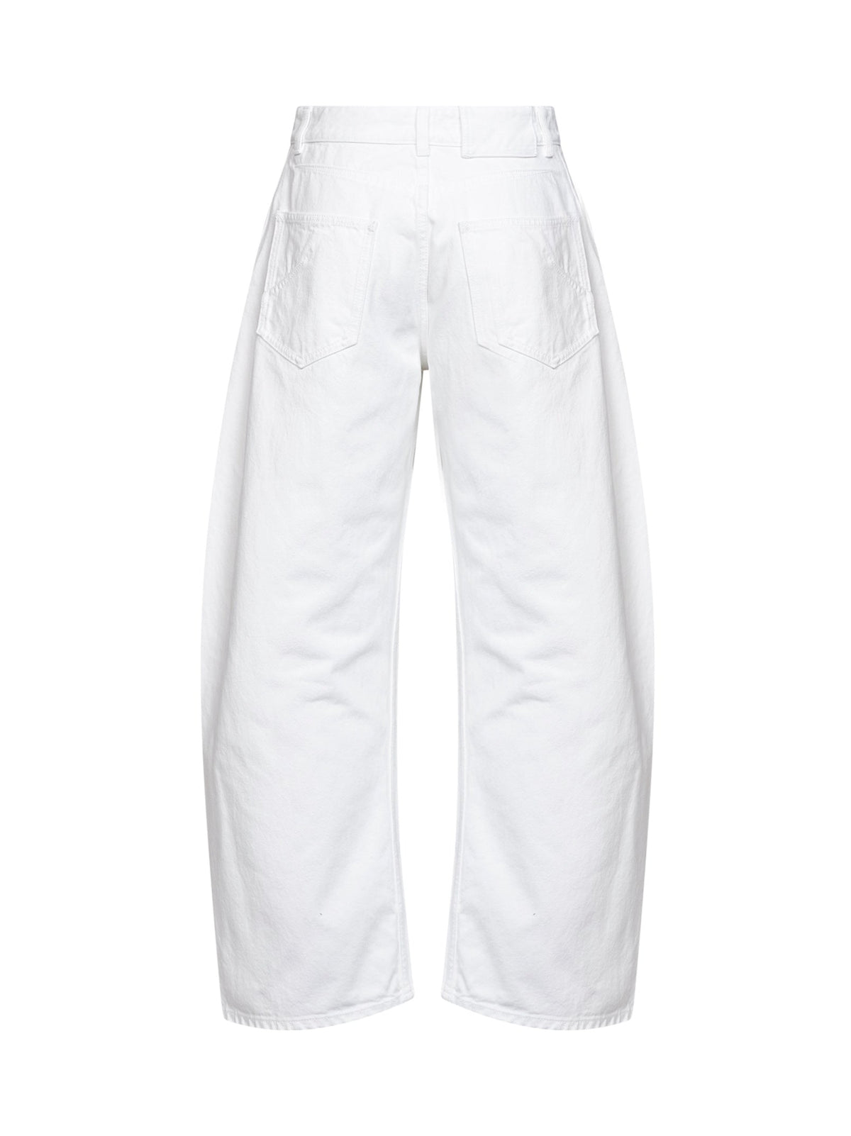 Alaïa Women White Cotton Denim Rodeo Jeans ALAIA