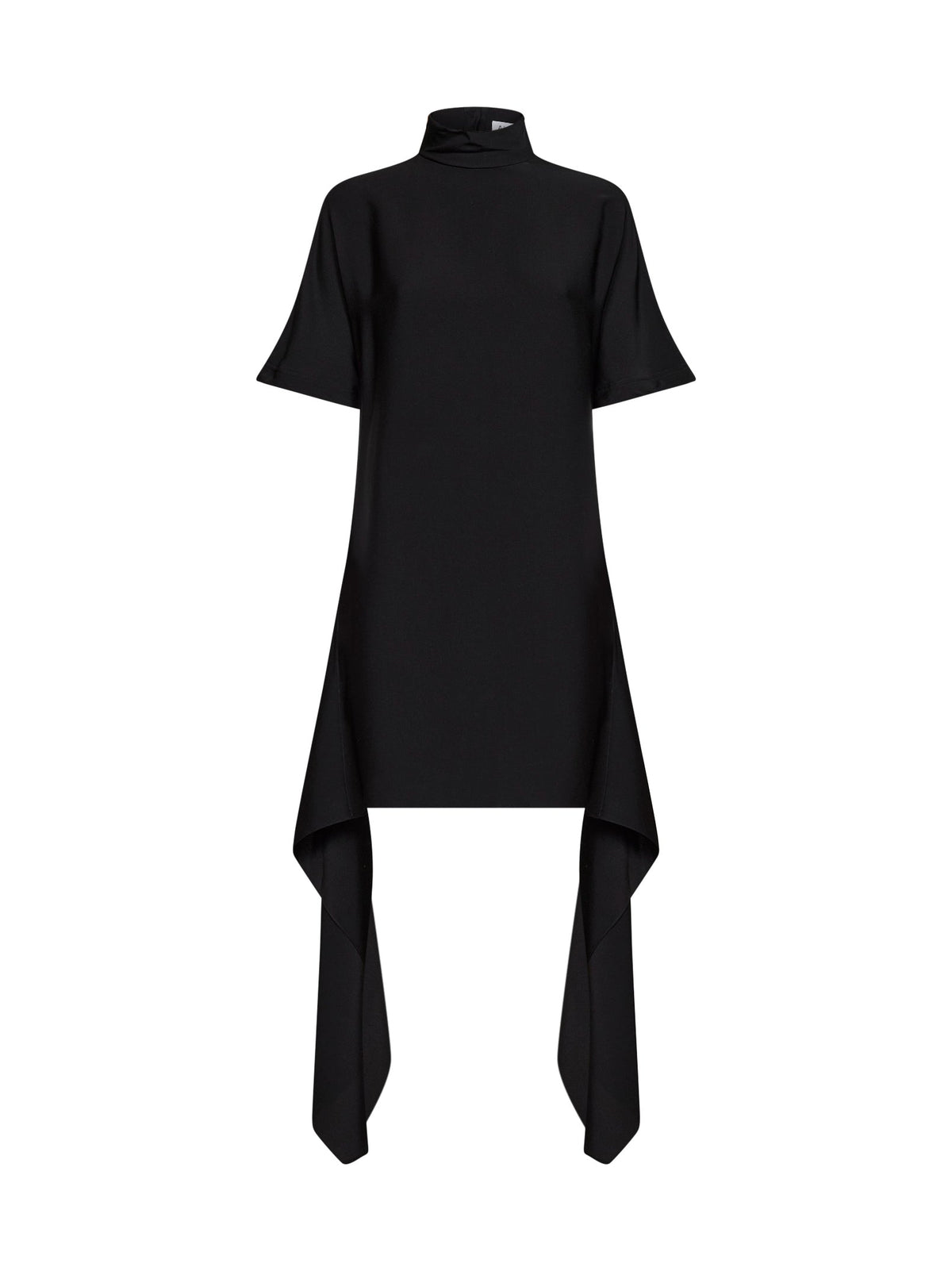 Alaïa Women Black Viscose Asymmetric T-Shirt Mini Dress ALAIA
