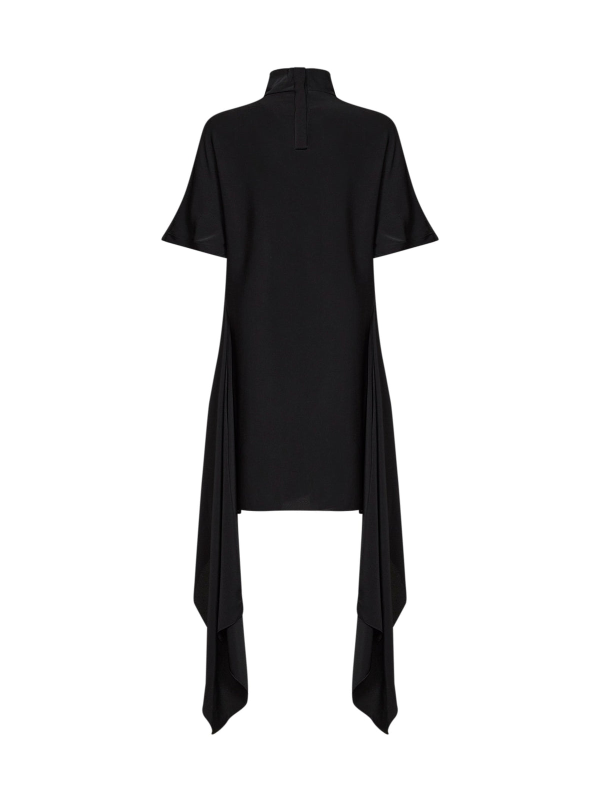 Alaïa Women Black Viscose Asymmetric T-Shirt Mini Dress ALAIA