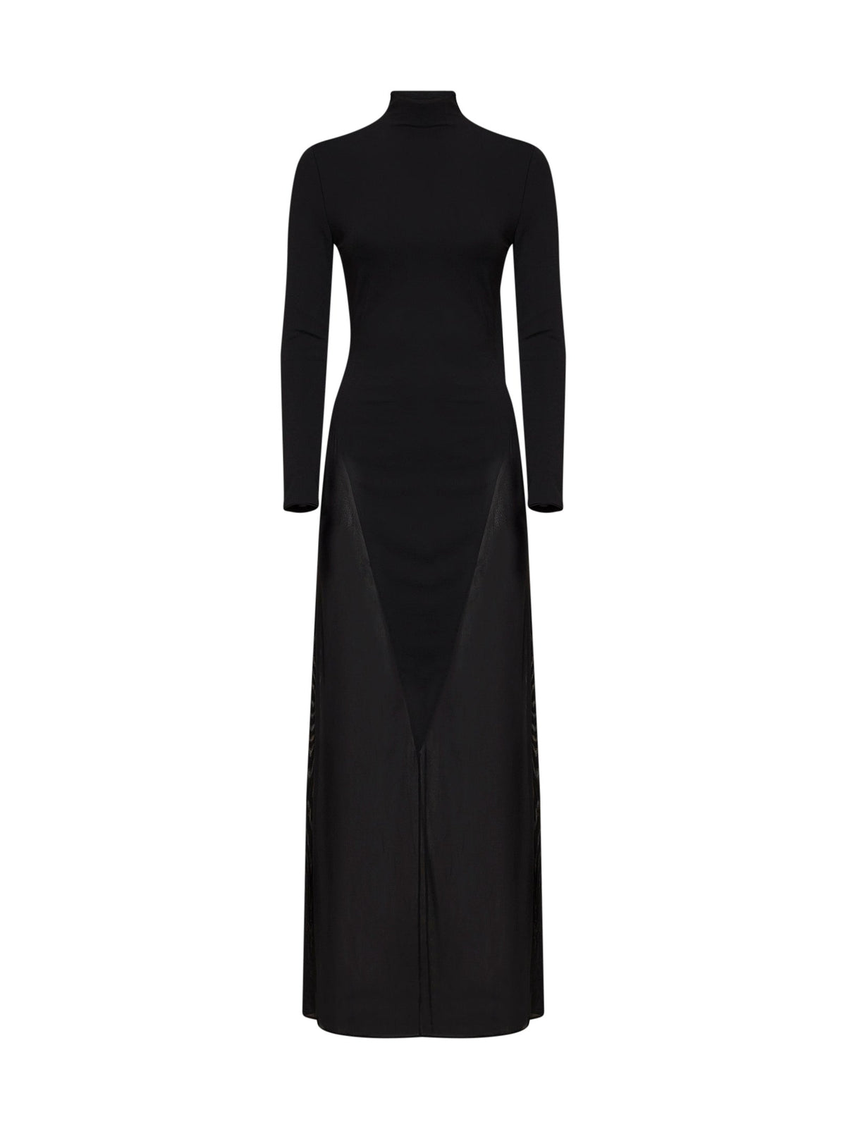 Alaïa Women Black Jersey Body Conscious Column Maxi Dress ALAIA
