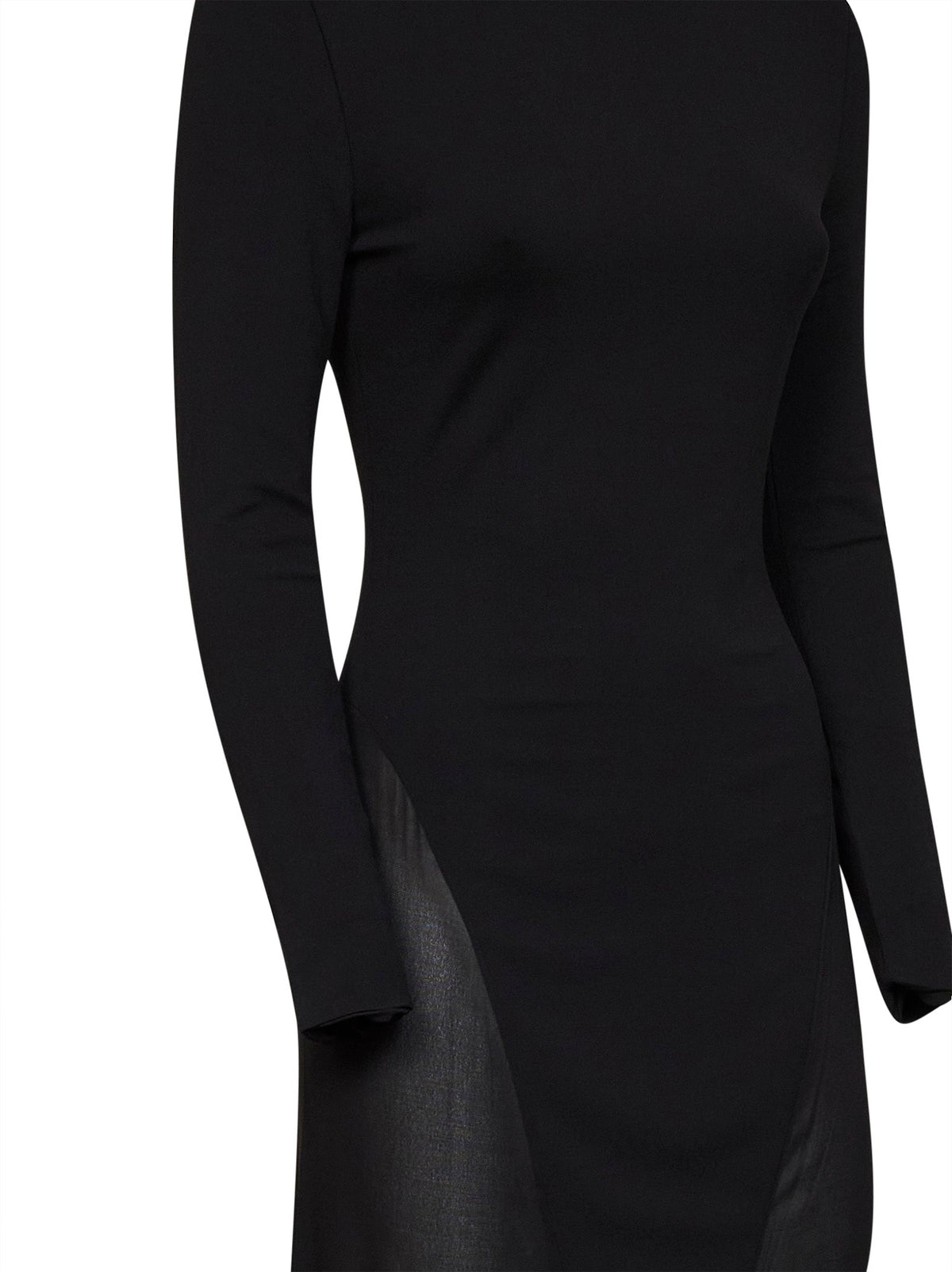 Alaïa Women Black Jersey Body Conscious Column Maxi Dress ALAIA