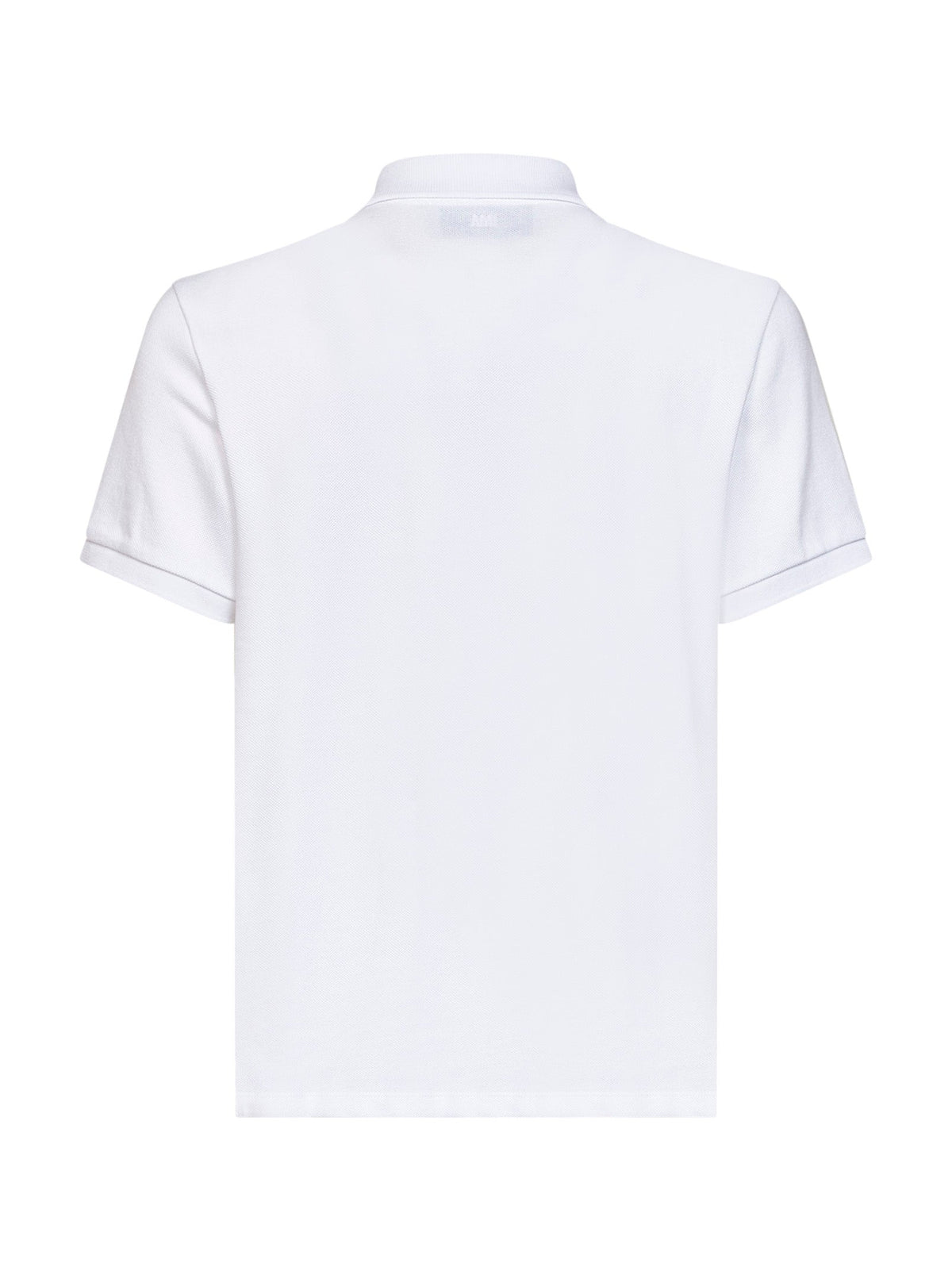 Ami Paris Men White Cotton Piqué Ami De Cœur Polo Shirt AMI PARIS