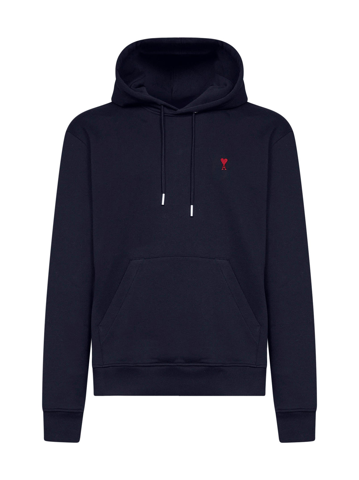 Ami Paris Men Midnight Blue Cotton Ami De Cœur Hoodie AMI PARIS
