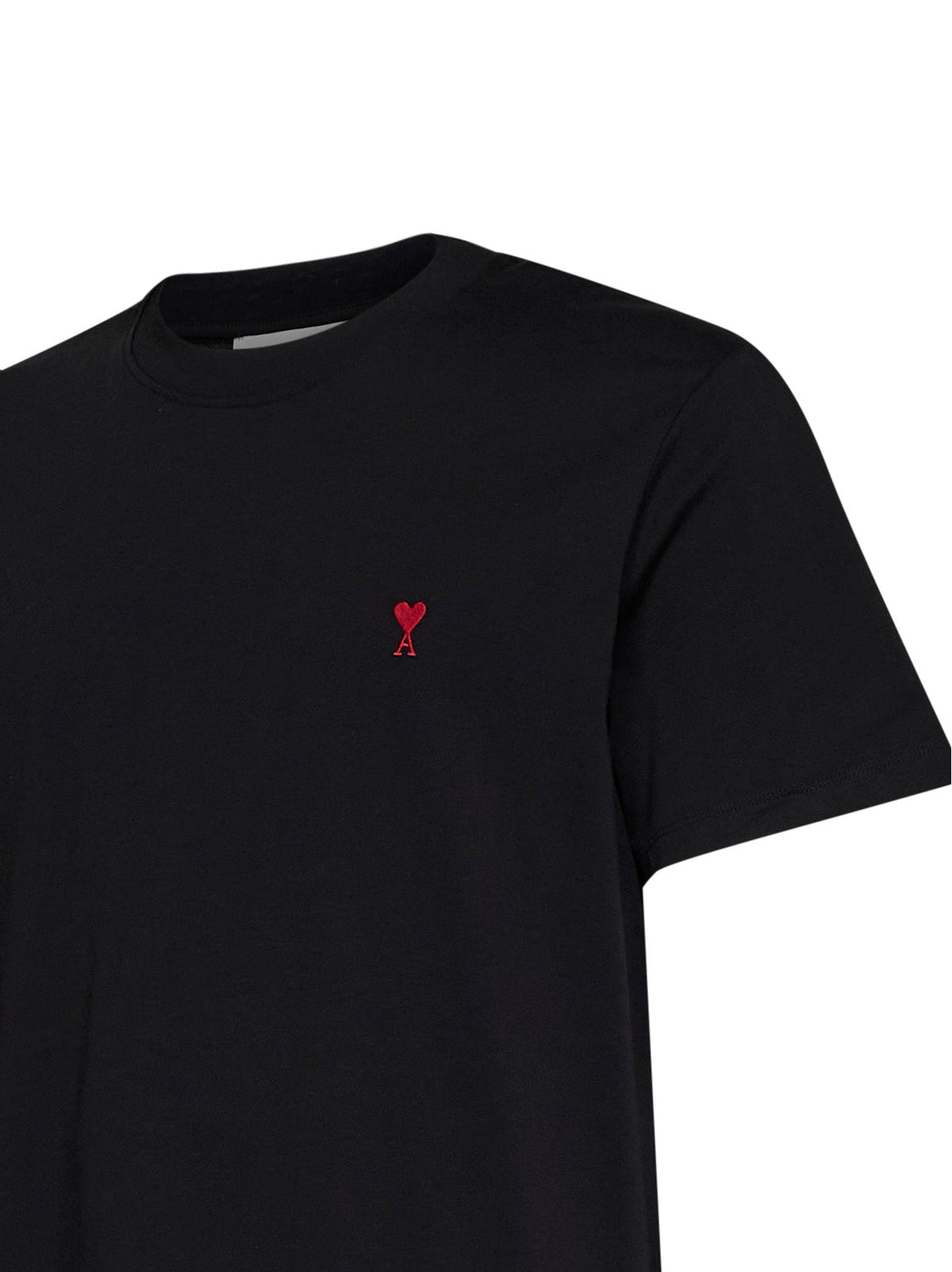 Ami Paris Men Black Cotton Ami De Cœur T-Shirt AMI PARIS