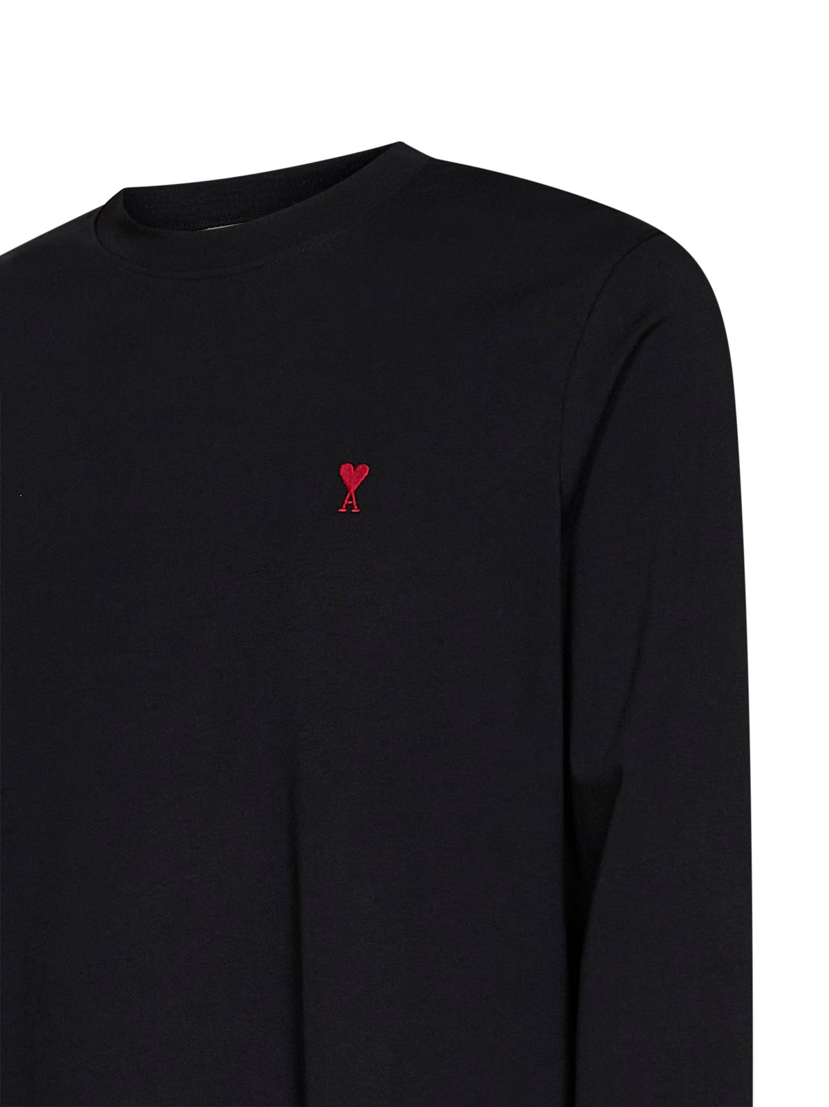 Ami Paris Men Black Cotton Ami De Cœur Long-Sleeved T-Shirt AMI PARIS