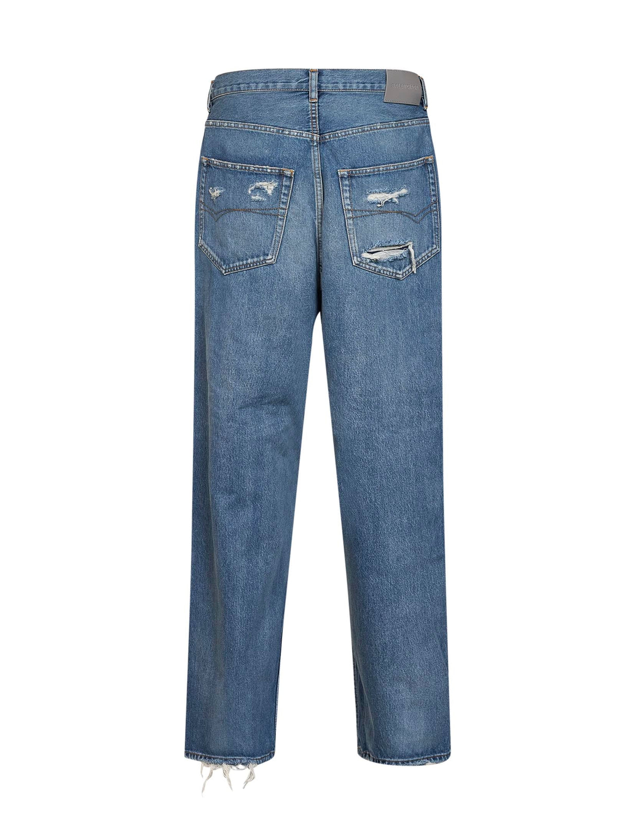Balenciaga Men Dark Blue Organic Japanese Denim Baggy Jeans BALENCIAGA