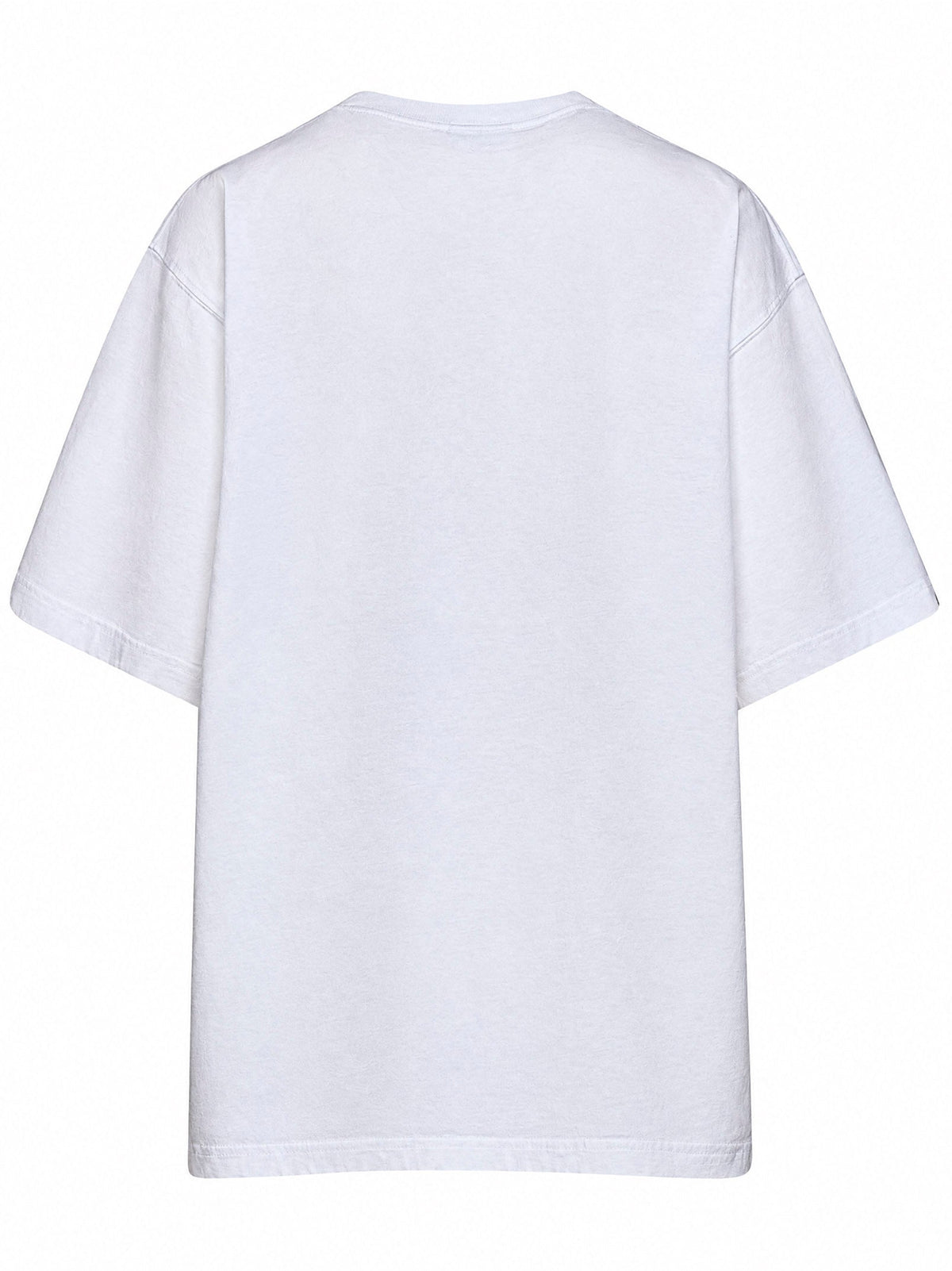 Balenciaga Women White Cotton Oversized T-Shirt T-Shirt With Logo Print BALENCIAGA