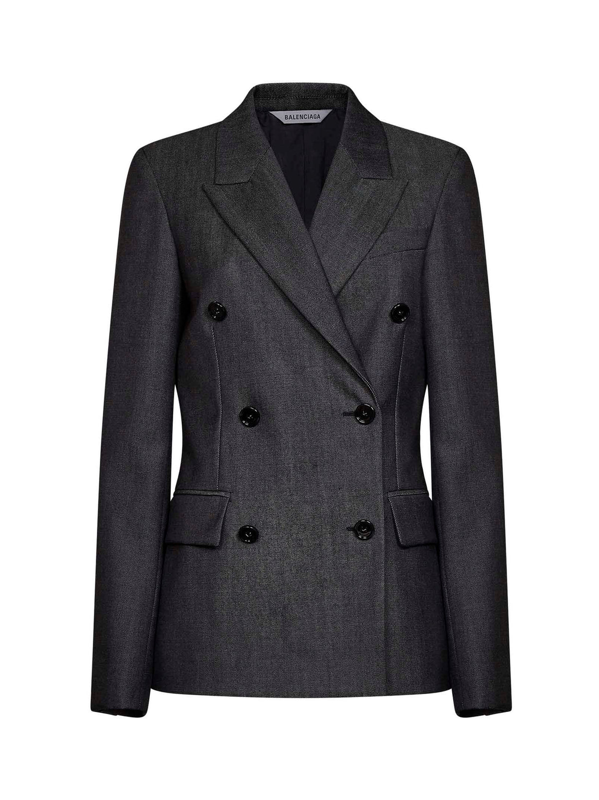 Balenciaga Women Dark Navy Double-Breasted Tailored Jacket BALENCIAGA
