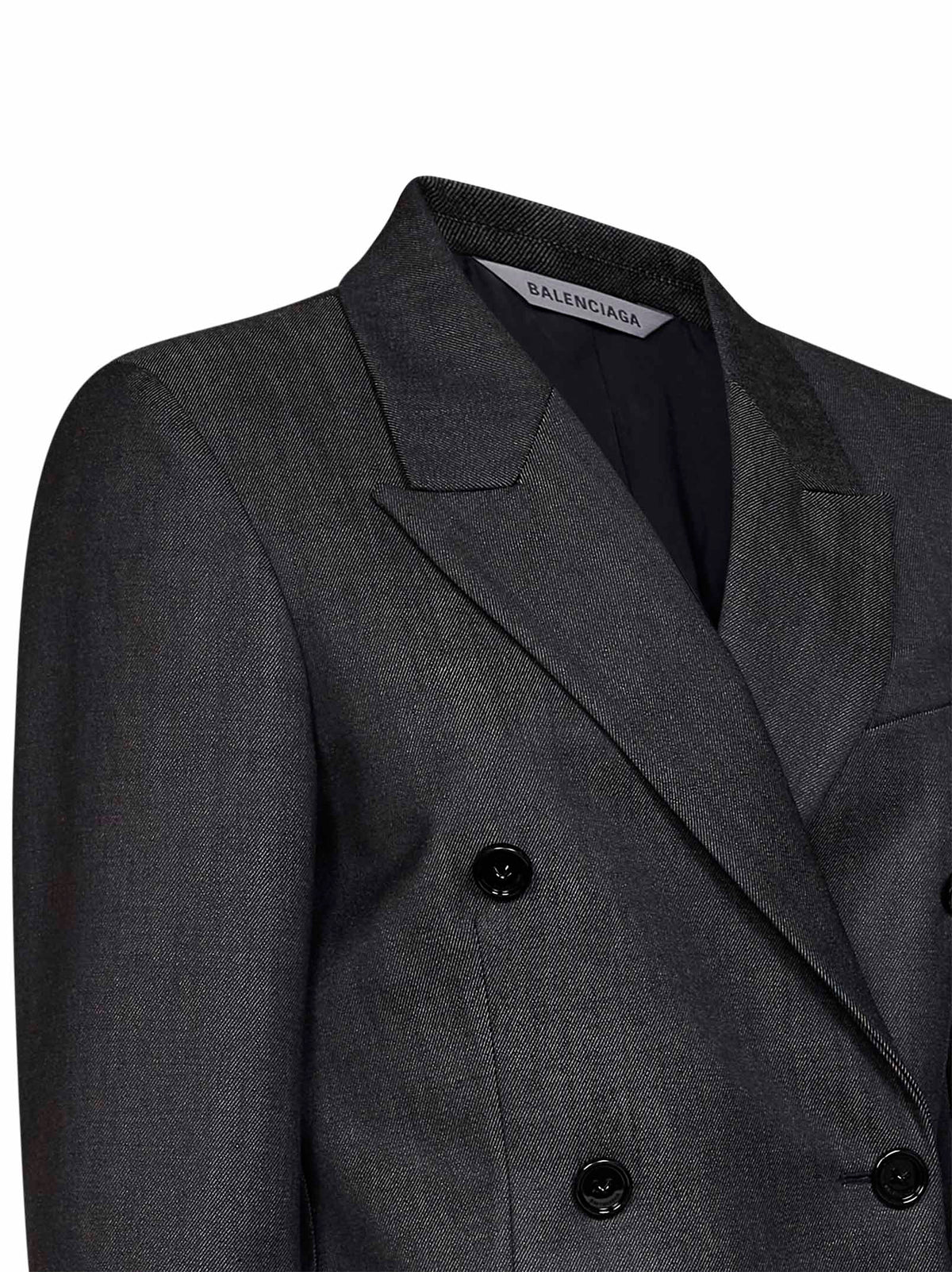 Balenciaga Women Dark Navy Double-Breasted Tailored Jacket BALENCIAGA