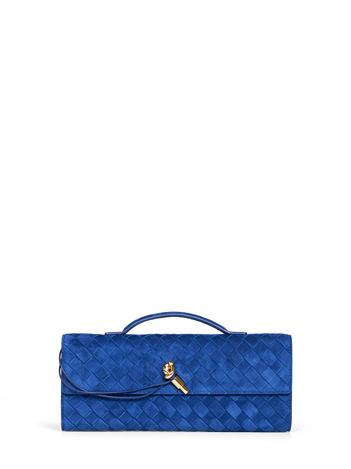 Bottega Veneta Women Blue Royal Andiamo Clutch Top Handle Clutch Bag BOTTEGA VENETA
