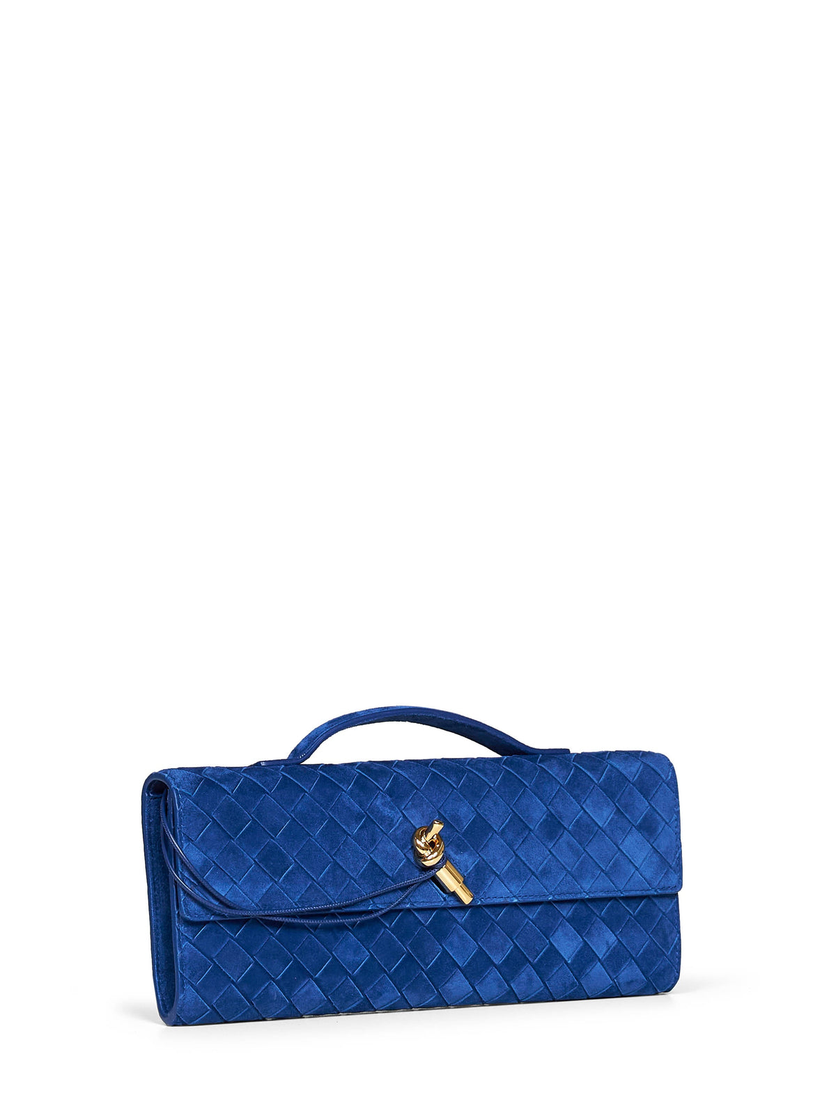 Bottega Veneta Women Blue Royal Andiamo Clutch Top Handle Clutch Bag BOTTEGA VENETA
