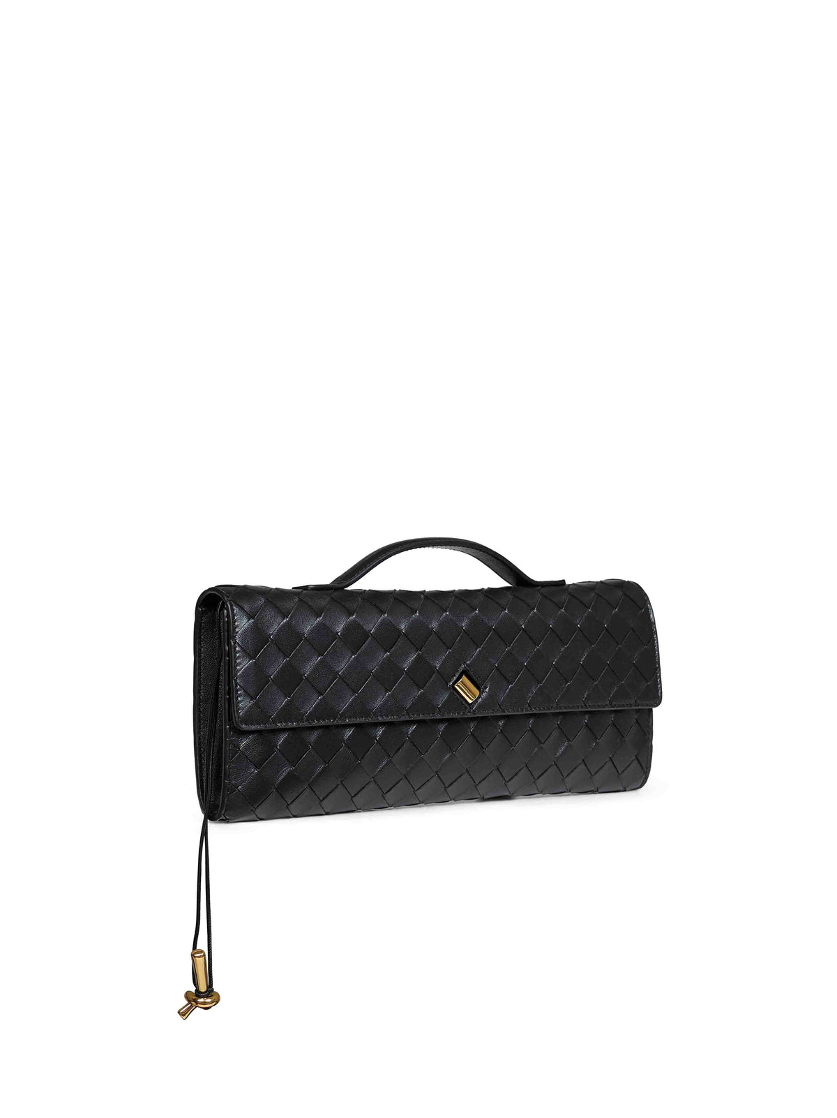 Bottega Veneta Women Black Andiamo Clutch Top Handle Clutch Bag BOTTEGA VENETA
