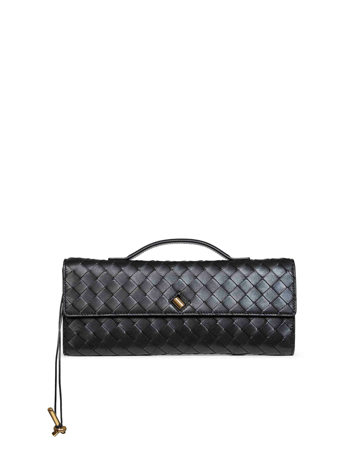 Bottega Veneta Women Black Andiamo Clutch Top Handle Clutch Bag BOTTEGA VENETA